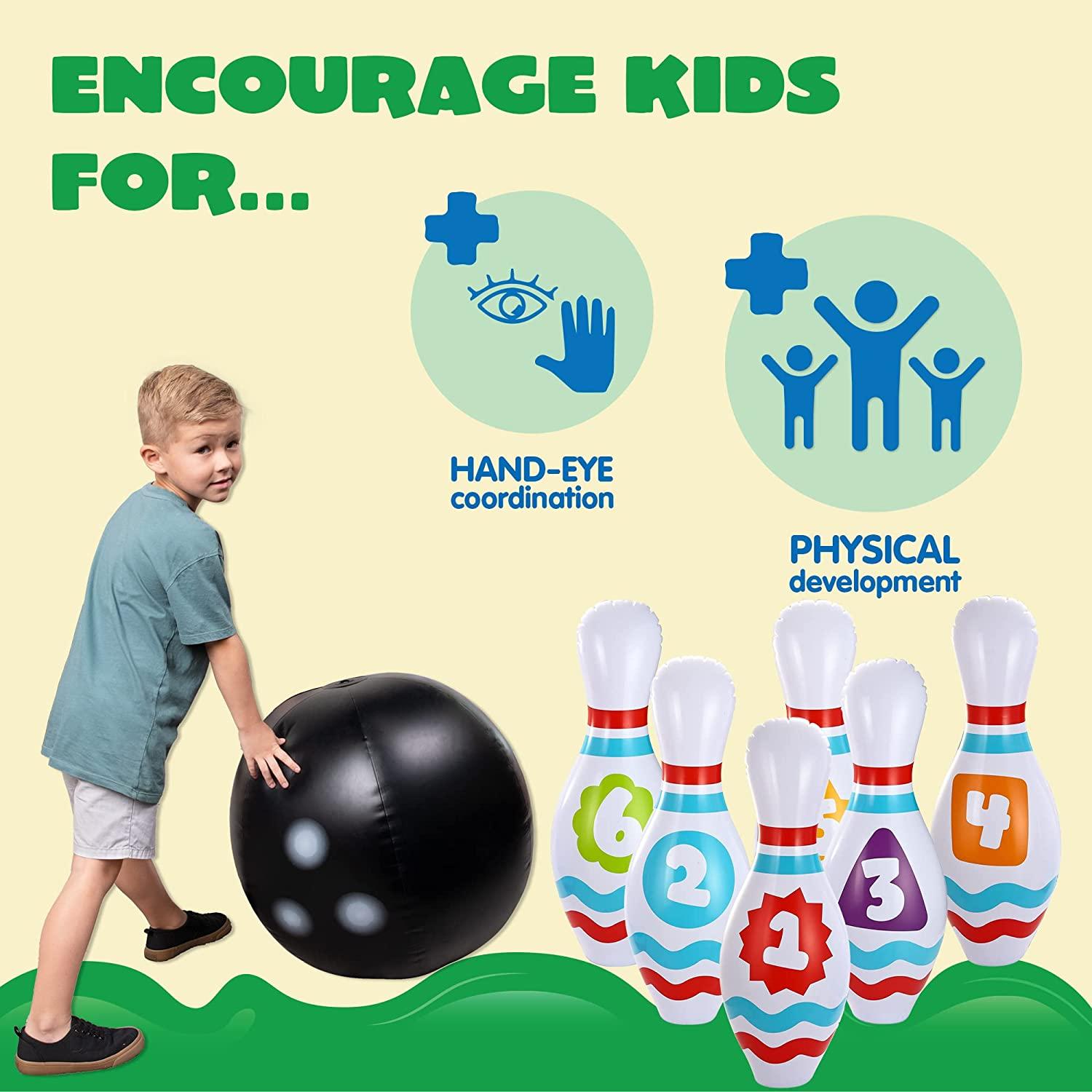 JOYIN Giant Inflatable Bowling Set for Kids and Adults, Christmas