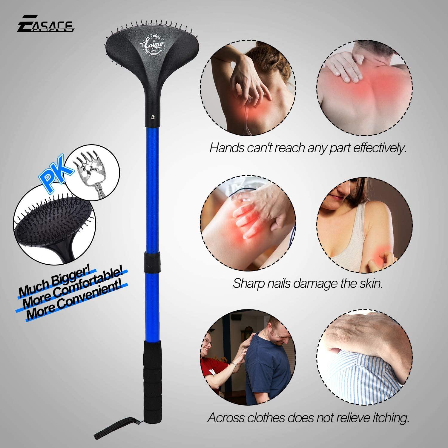 EASACE Telescopic Back Scratcher with Long Handle 21.5 Inch Adjustable