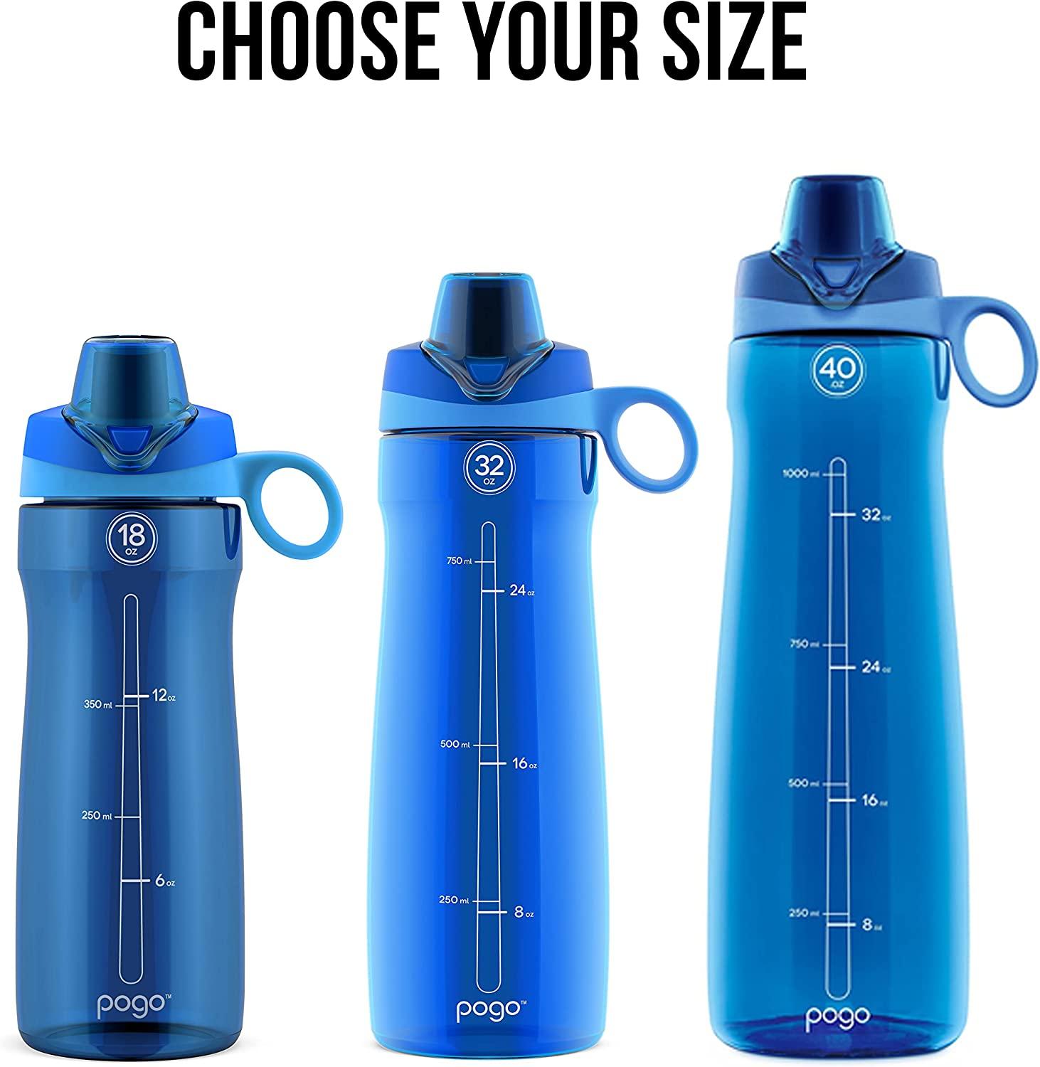 Pogo Sport 18oz Chug Stainless Steel Water Bottle - Blue