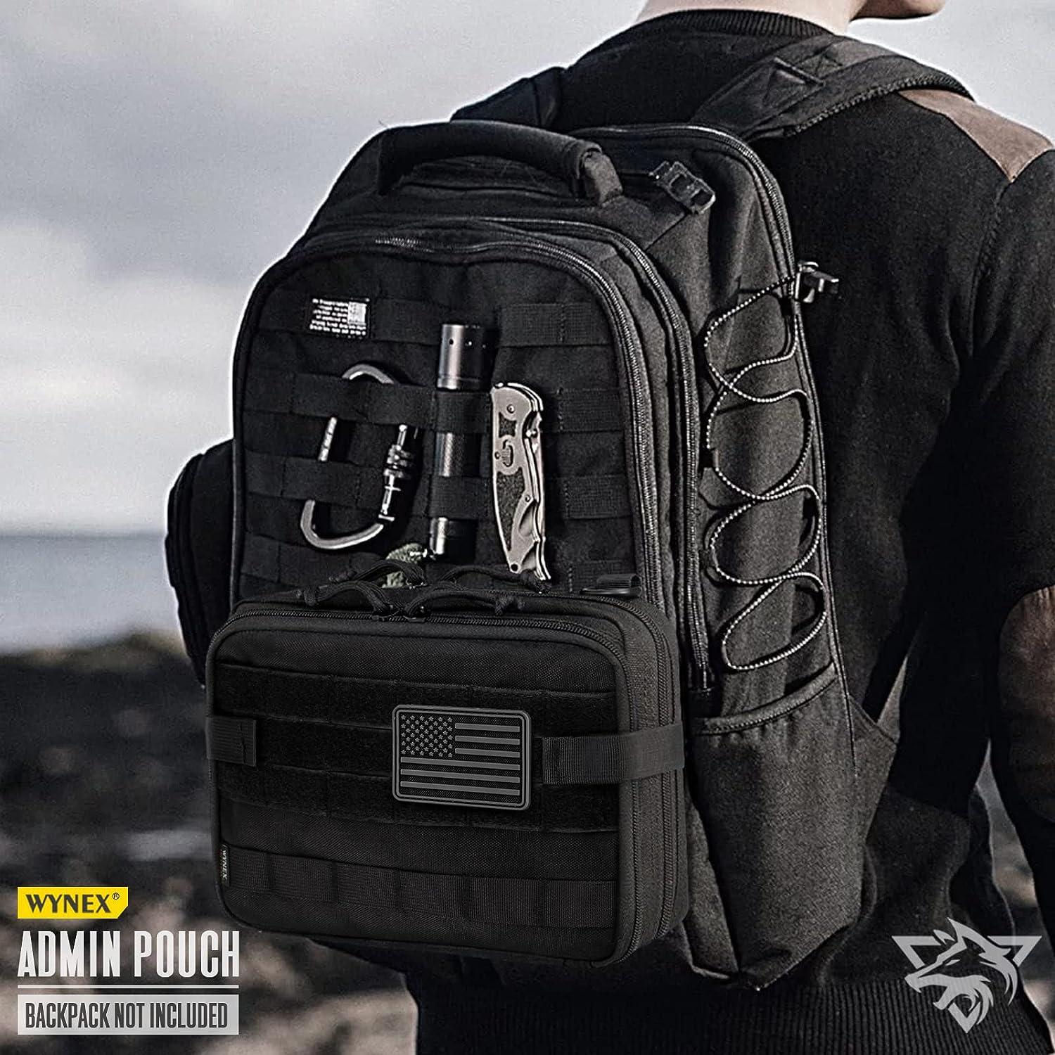WYNEX Tattico MOLLE Utilità Pouch, EDC orizzontale Admin sacchetti compatto strumento Borsa piccolo organizzatore modulare Kit di accessori includono Patch