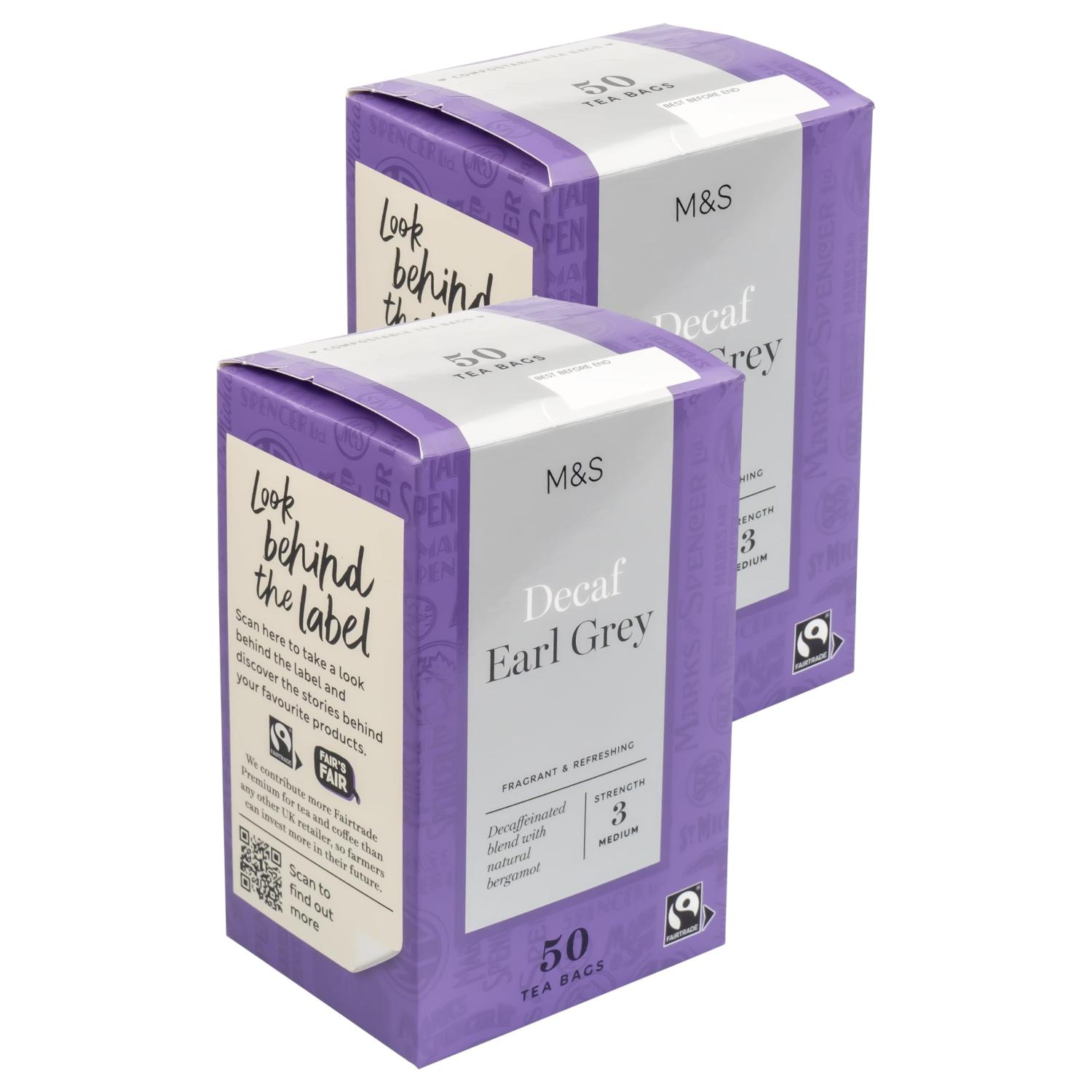 M&S Marks & Spencer Decaf Earl Grey Teabags 100 Bags (2 x 50pk