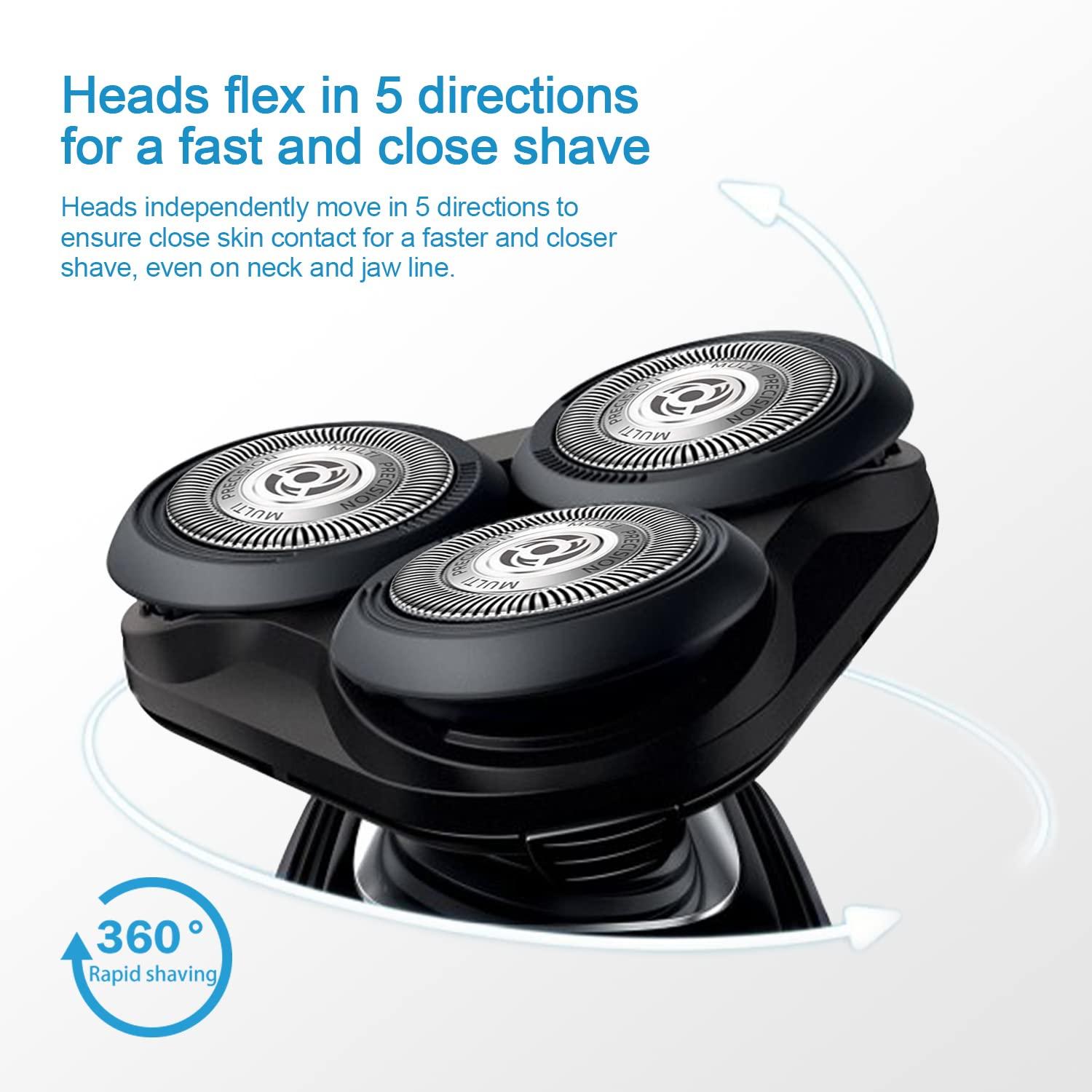 Replacement Heads 5000 Series for Philips Norelco Blades for Philips