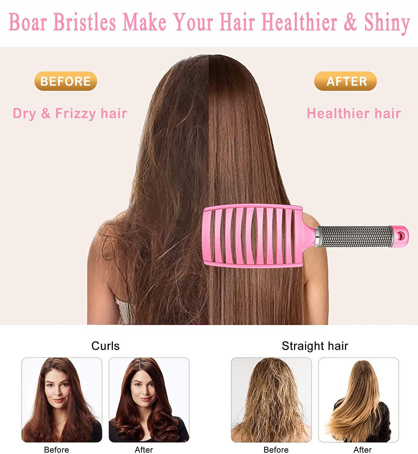 Detangling Brush Boar Bristles KTKUDY Voremy Magical Brush Detangler