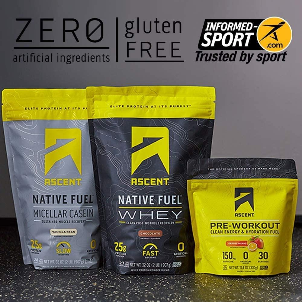 Ascent Pre Workout Preworkout Powder, Zero Artificial Ingredients