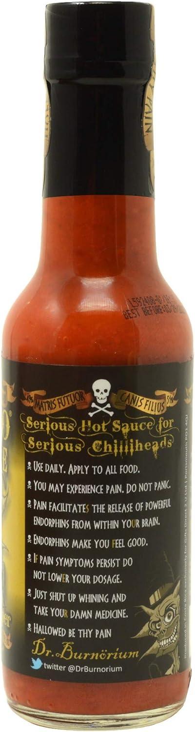 Dr Burnorium Psycho Juice Set Of 2 Extreme Ghost Pepper Very Hot Chilli Sauce