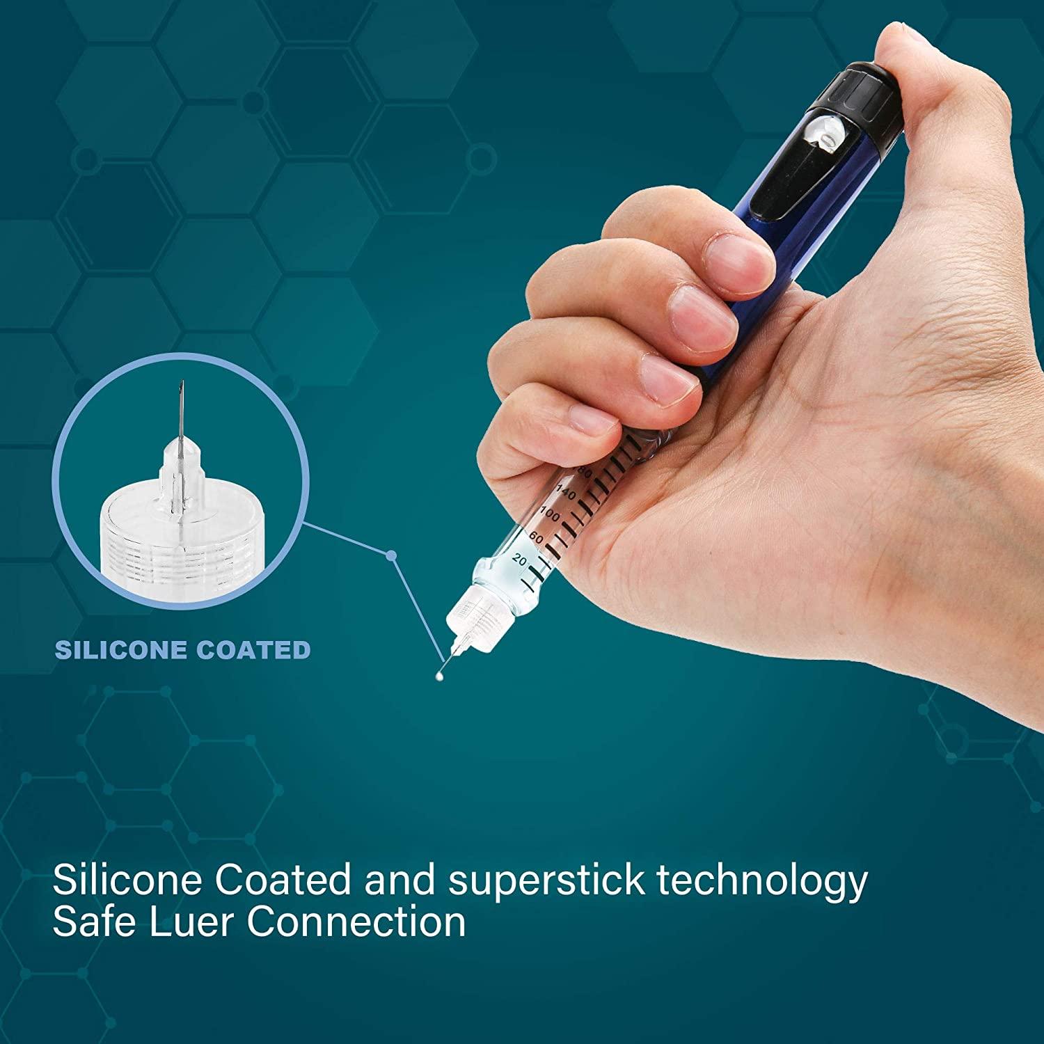 LotFancy Insulin Pen Needles, Pack of 110, 4mm x 32G (5/32), Diabetic