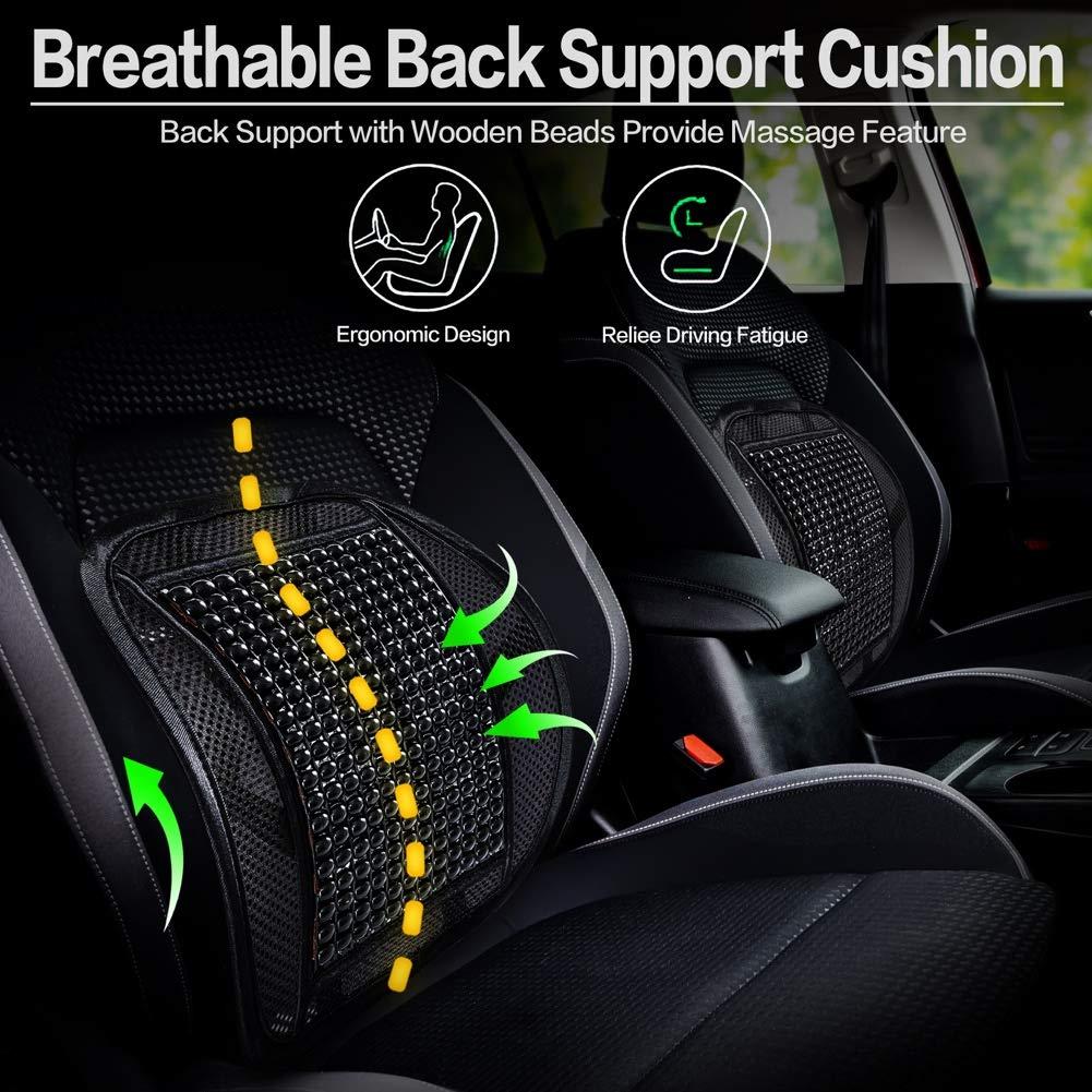 Lumbar Support, Big Ant Car Back Support with Massage Beads