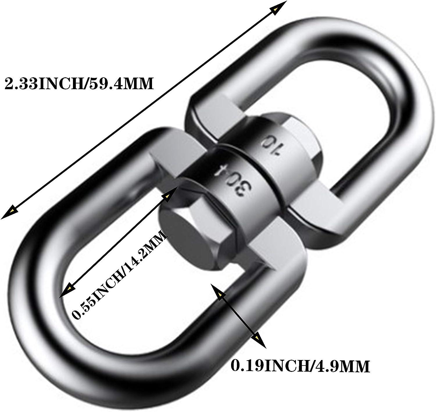 20 Pcs M5 Double Ended Swivel Eye Hook 304 Stainless Steel Eye to Eye