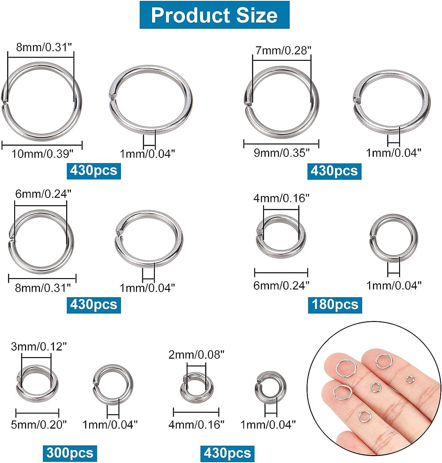 6mm Stainless Steel 18 gauge Open Jump Ring