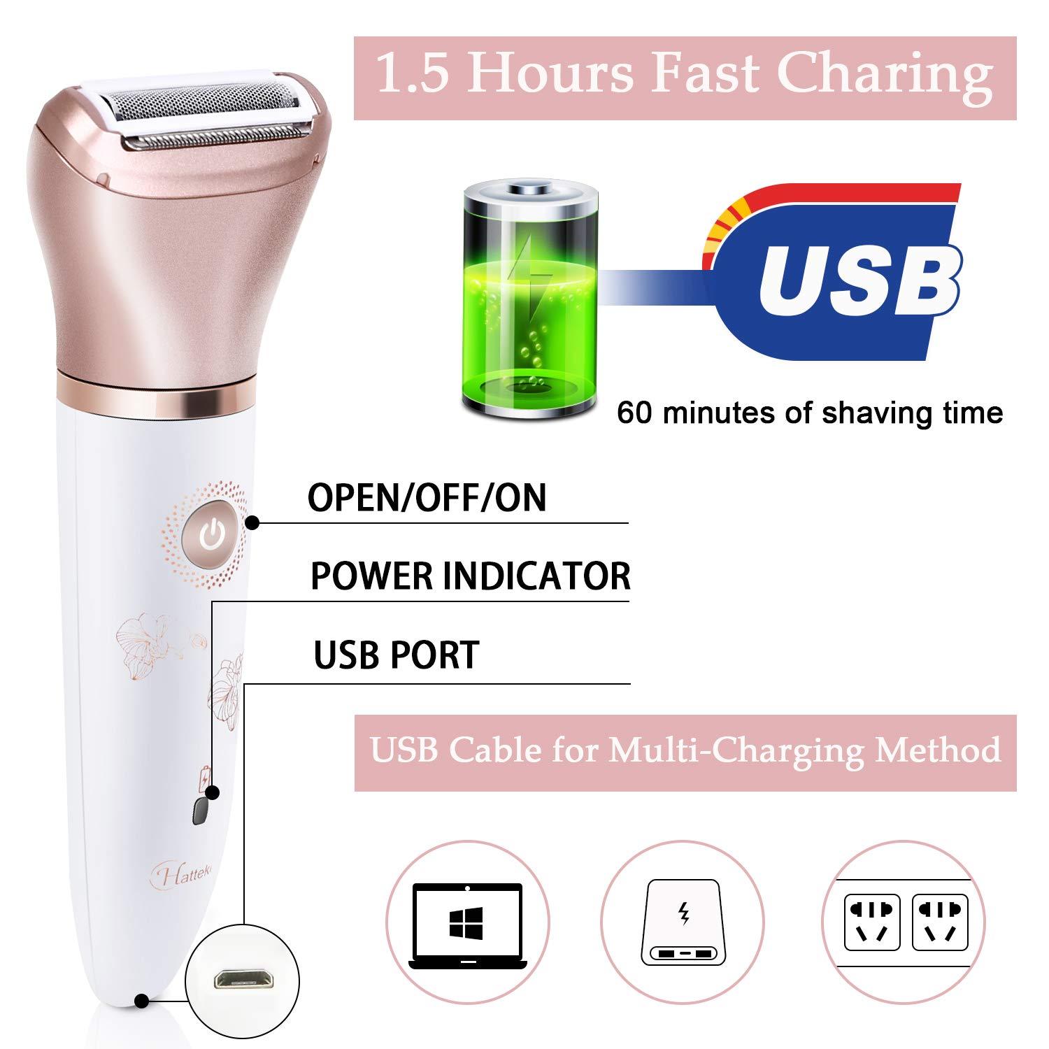 RenFox Electric Razor for Women - 2 in 1 Face and Body Shaver ...