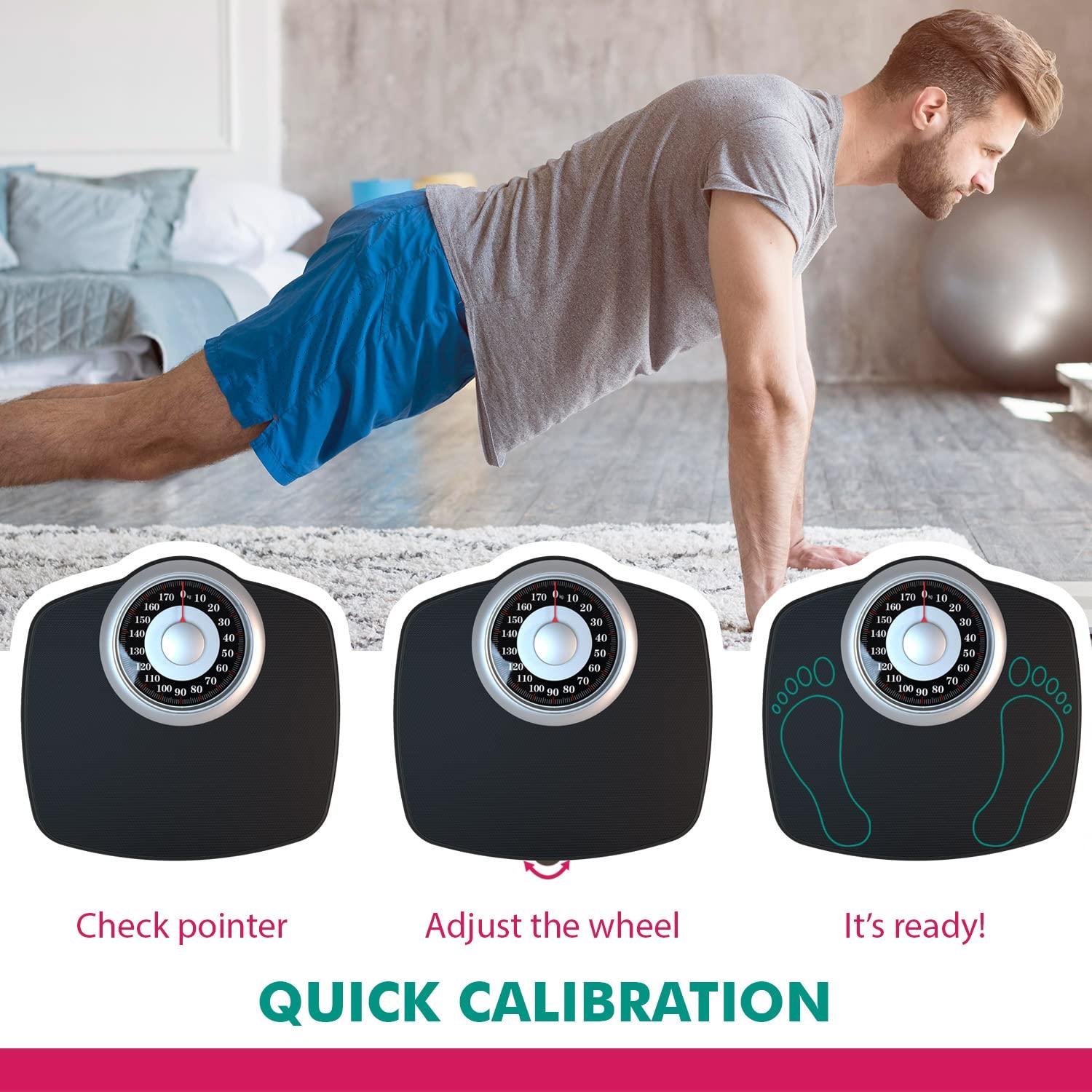 thumbnail image 2 of Adamson A22 Analog Bathroom Scale - 260 Lb Capacity Mechanical Weight Scale 2 of 5