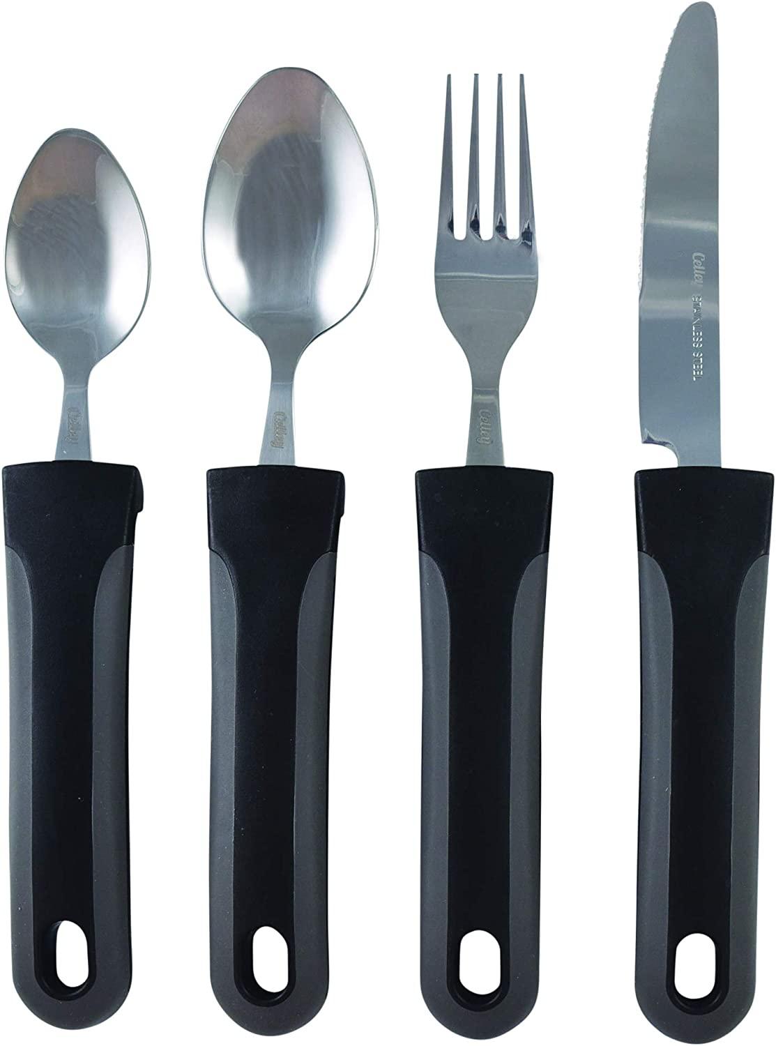 Adaptive Eating Utensils for Parkinson's, Arthritis, MS, Elderly Easy