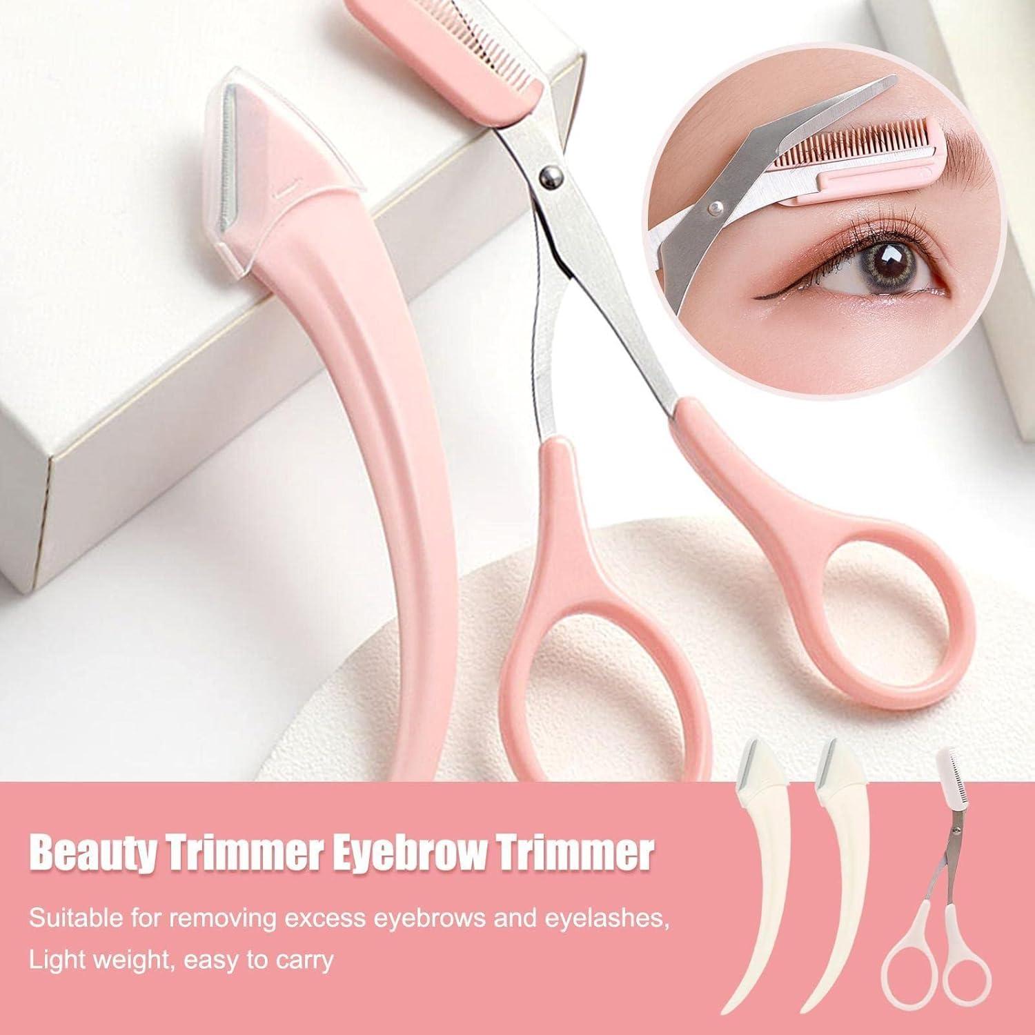 3pcs Eyebrow Trimmer Set with Scissors & Comb - F5R2 Razor Steel