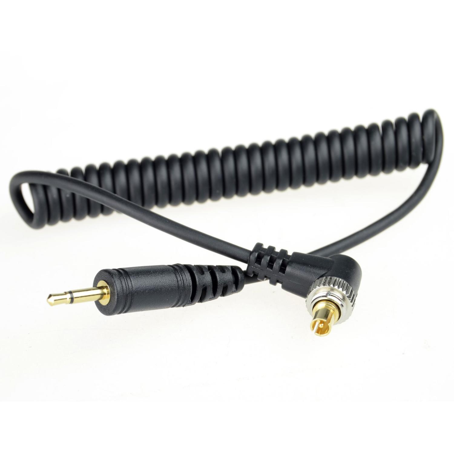 DSLRKIT 2.5mm Male Flash PC Sync Cable with Screw Lock High Quality Cord
