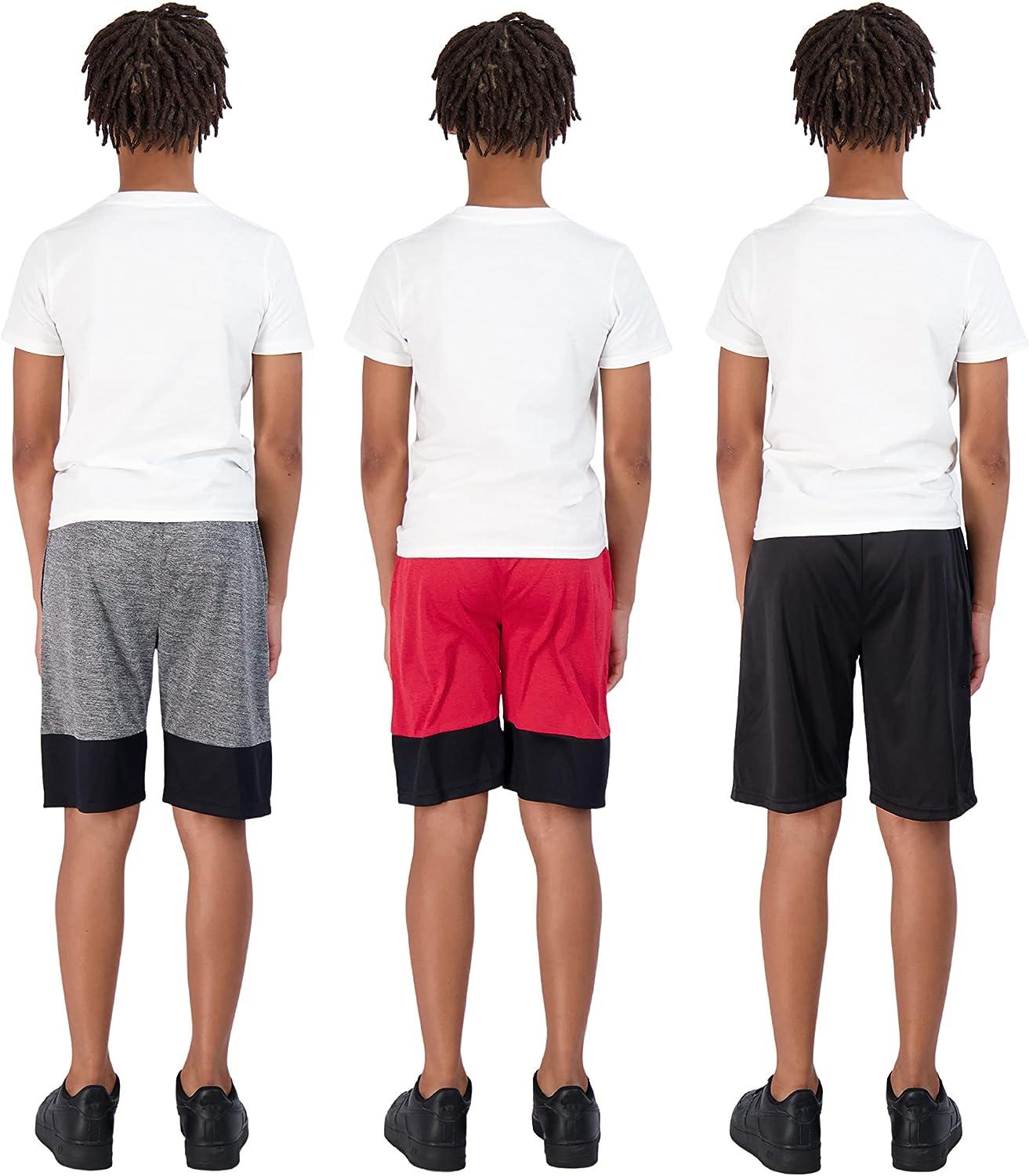 Hind Boys Shorts for Kids 3 Pack Active Shorts for Boys Basketball