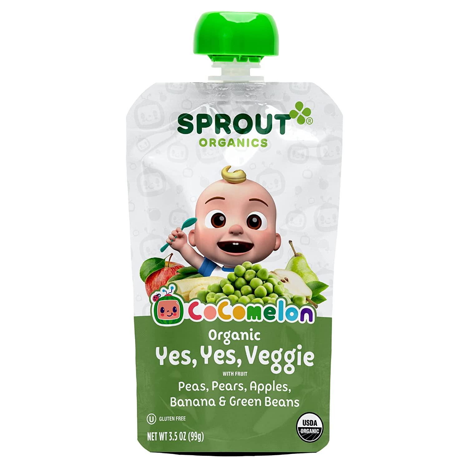 Sprout Organic Baby Food, Toddler Pouches, Yes, Yes, Veggie