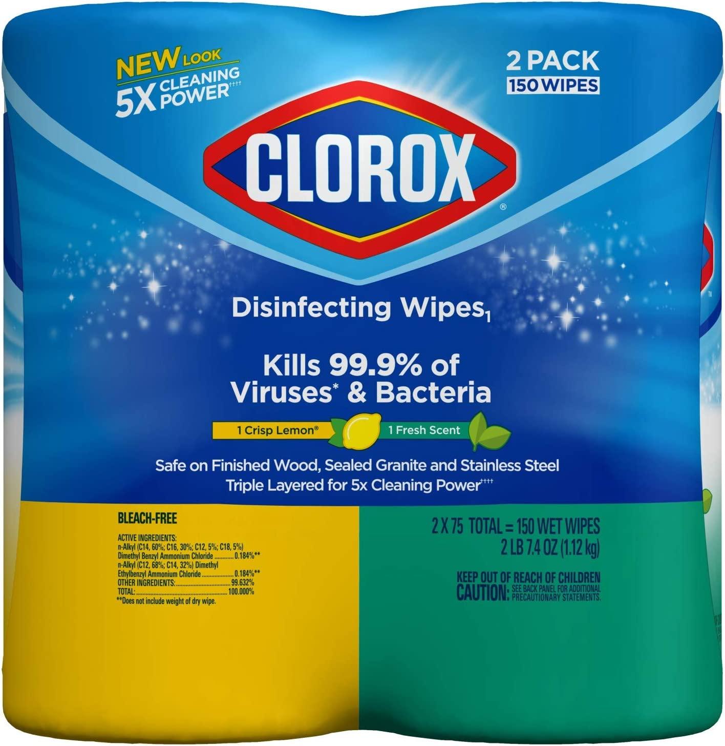 Clorox Disinfecting Wipes Value Pack, Bleach Free Cleaning ...