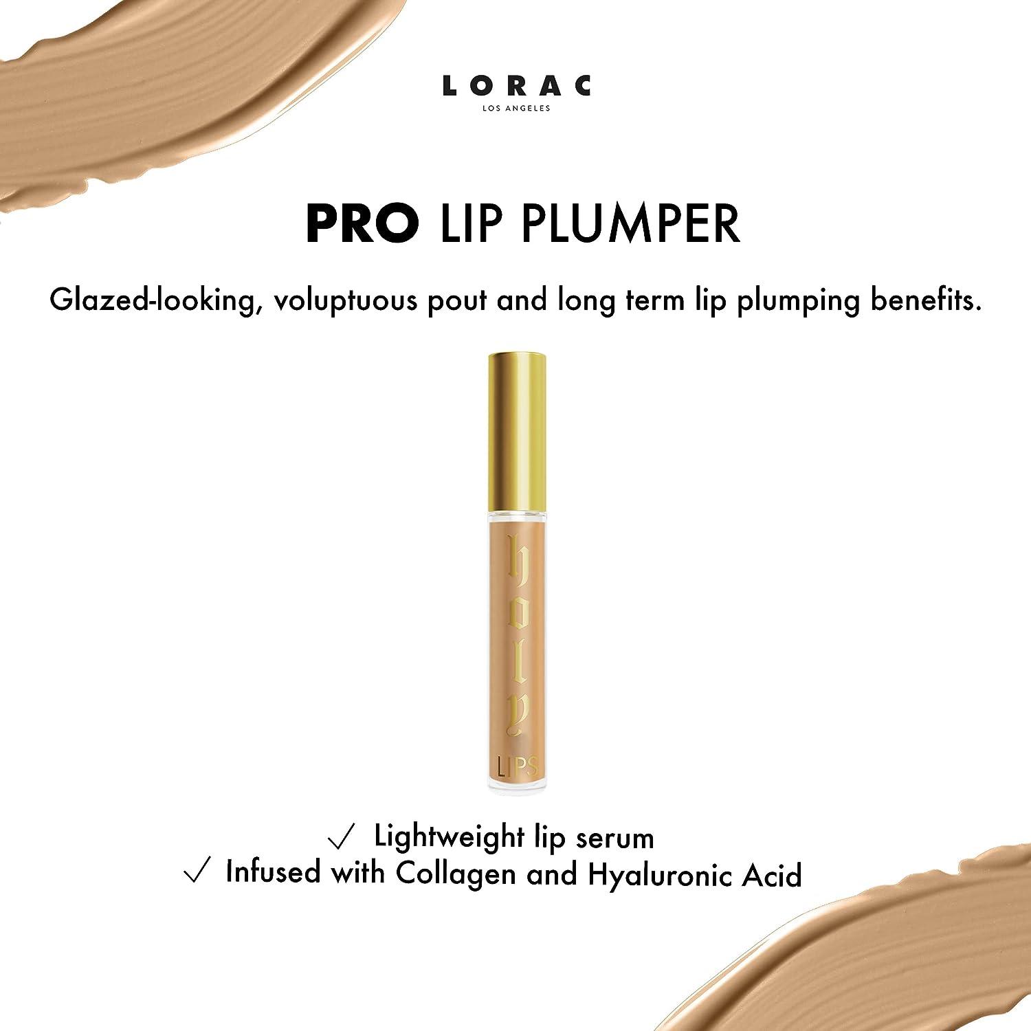 LORAC Holy Lips Plumping Serum Lip Gloss Nude Collagen & Hyaluronic