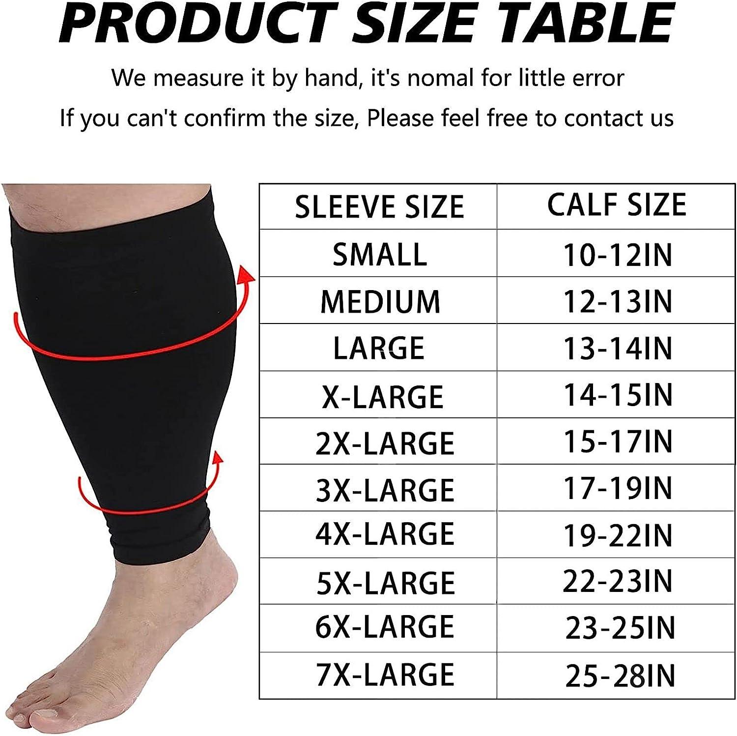  Plus Size Compression Sleeves for Calves Women Wide