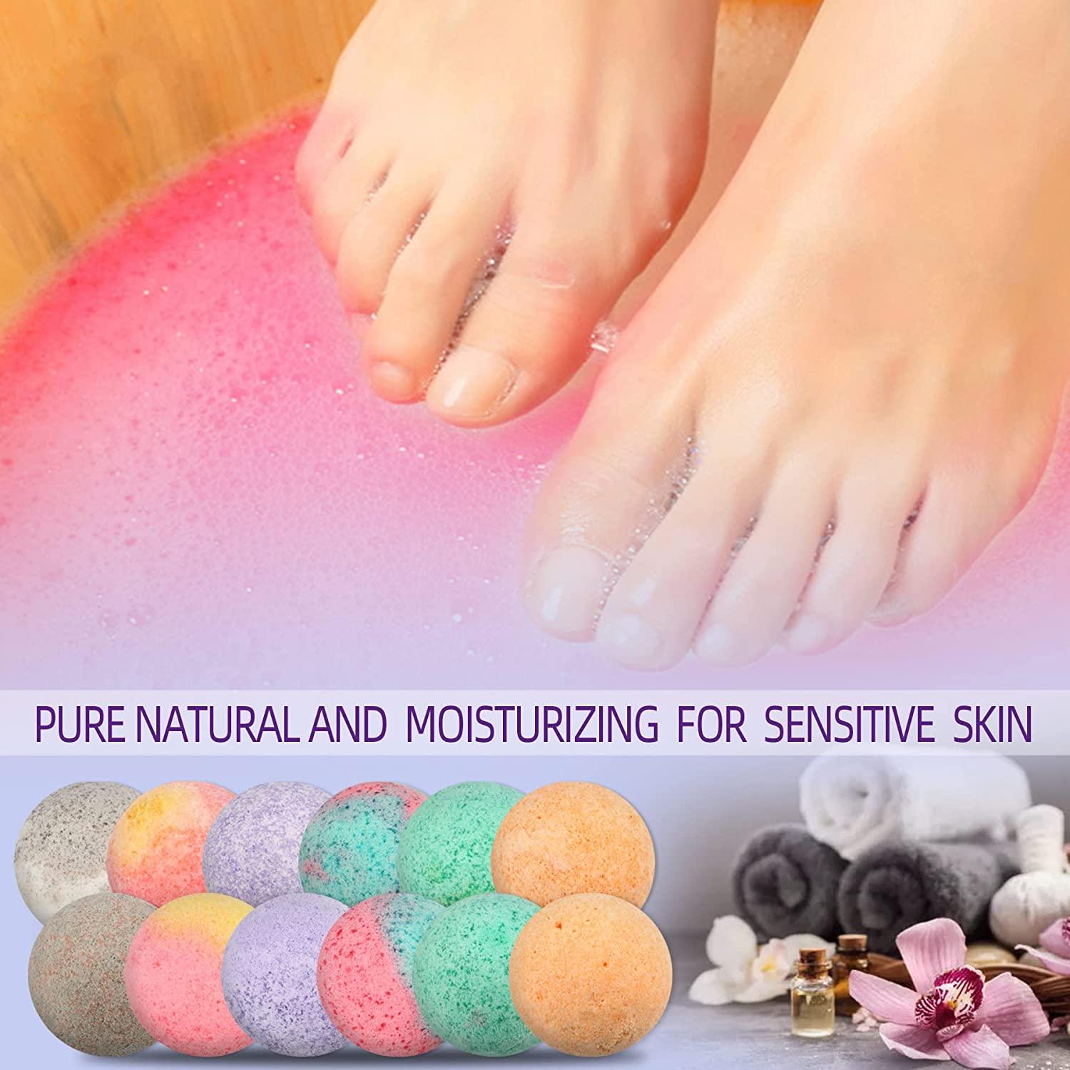 Foot Bath Bombs 12 Foot Soak with Bath Salt,Foot Spa Bomb