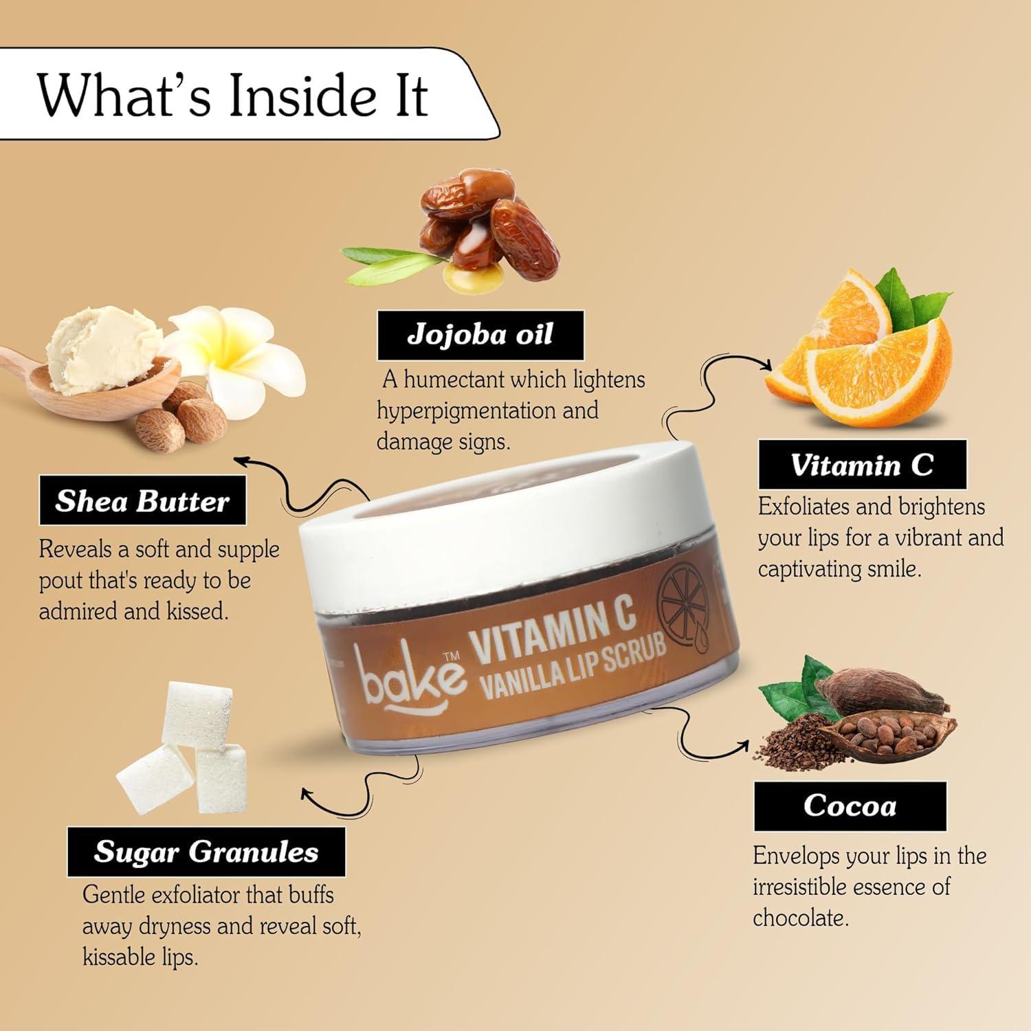 vitamin c lip scrub Vitamin C Vanilla Lip Scrub - Exfoliate & Lighten Hyperpigmented Lips | 25g  for Men & Women | Buy Now with Express International Delivery