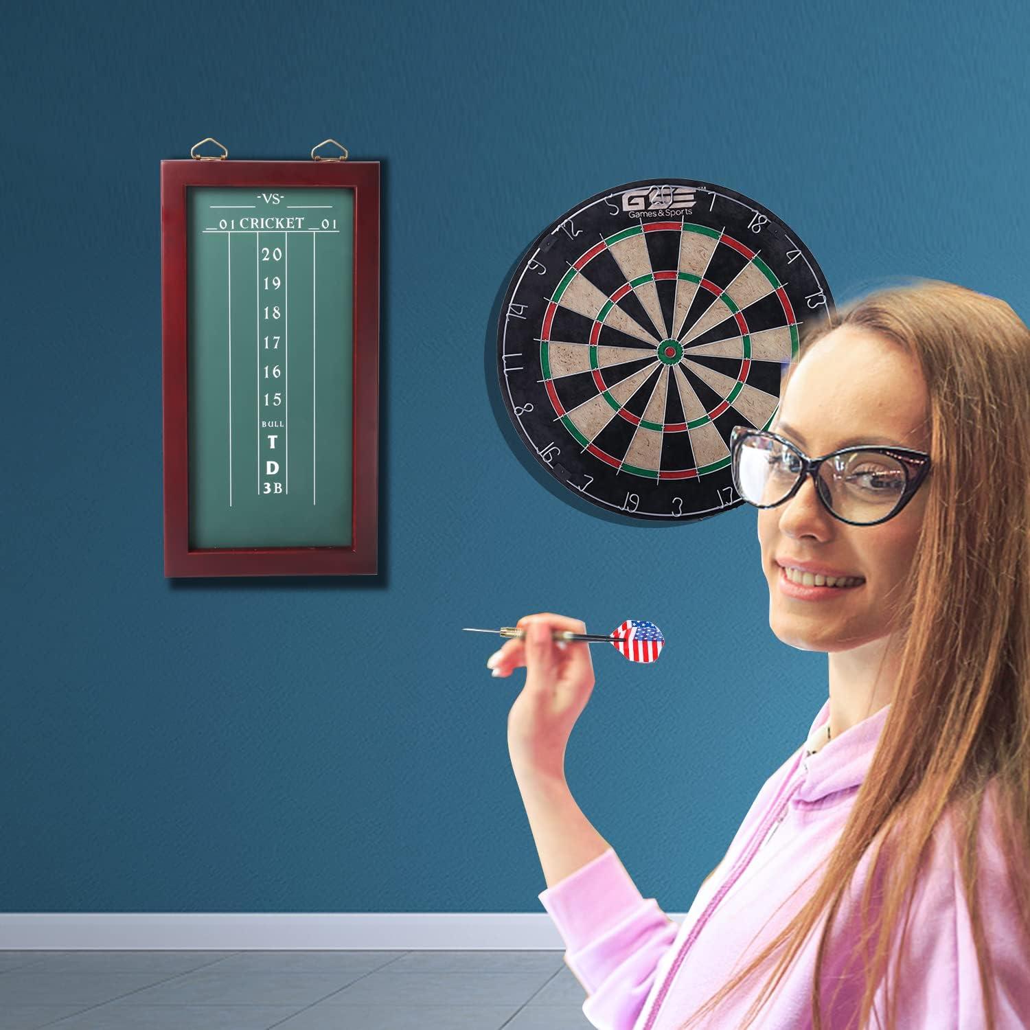 GSE Chalk Dart Scoreboard for Dart Board Cricket & 01 Dart Games with