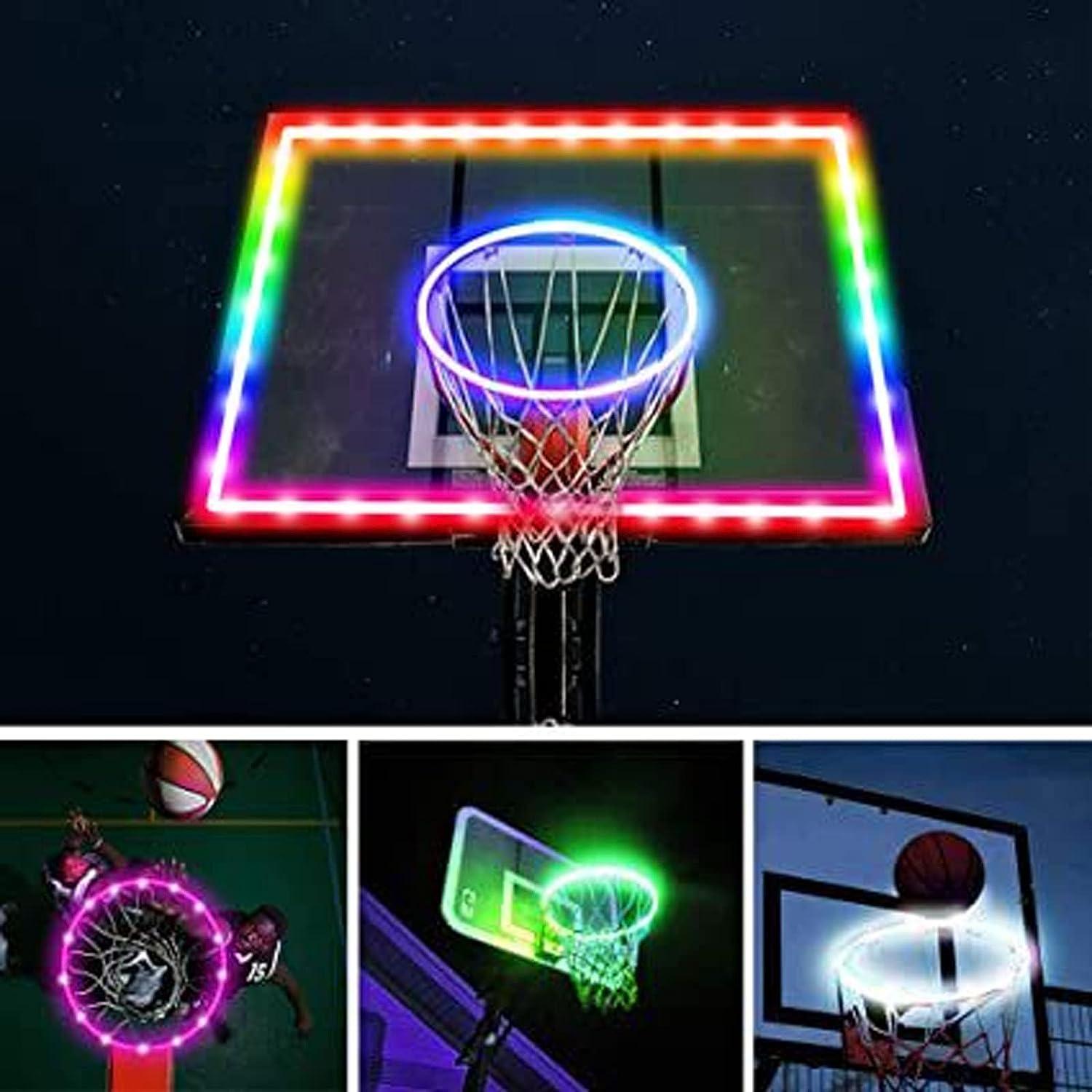 Green Bean LED Basketball Hoop Light 16 Colors, 7 Flashing Modes