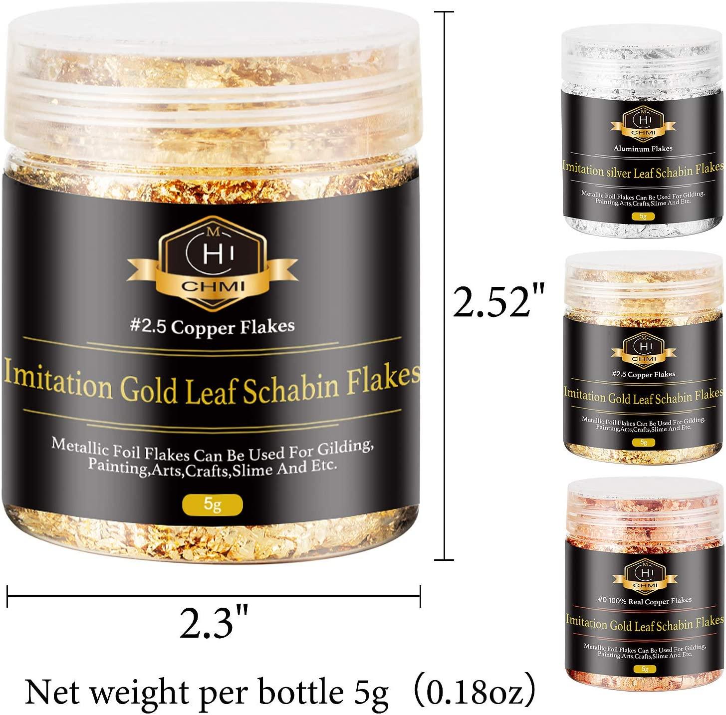 CHMI Gold Foil Flakes for Resin -15g, Jewelry Making, Imitation Gold Foil  Flakes Metallic Leaf for Nails, Painting, Crafts, Slime and Resin Jewelry  Making (Gold, Silver, Copper Colors) Multicolor