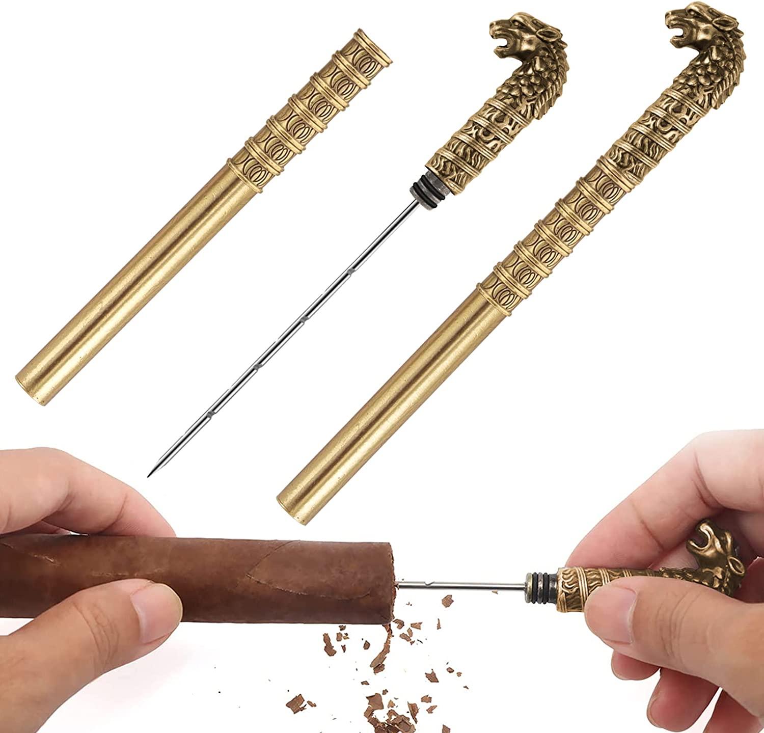 Scotte V-Cut Cigar Cutter Guillotine Precision Cigar Draw Tool Needle & Sharp Perfect Cigar Cutters Accessories Set
