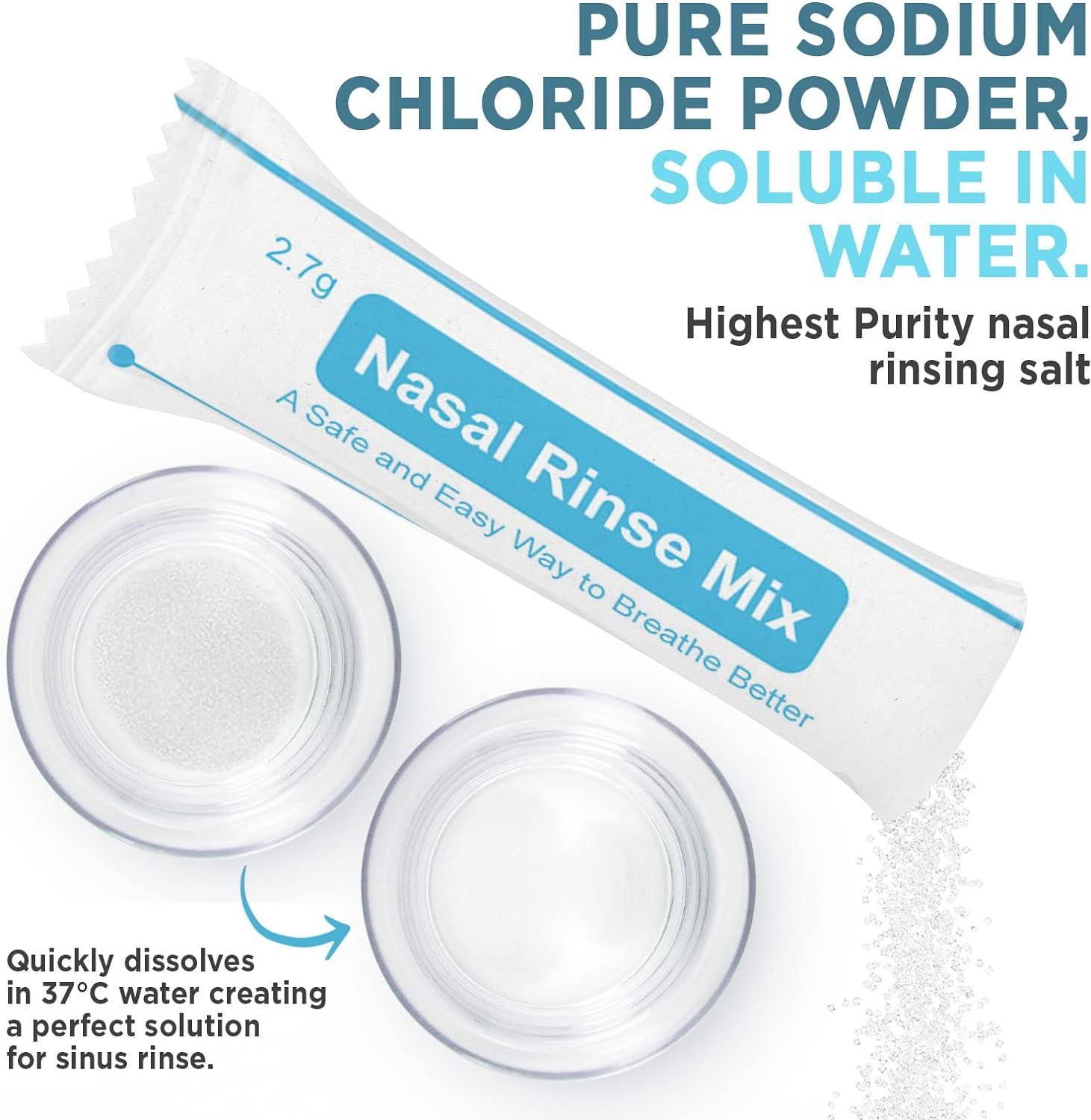 Nasal Rinse Salts Sachets 60 Units Neti Pot Sinus Rinse Salts