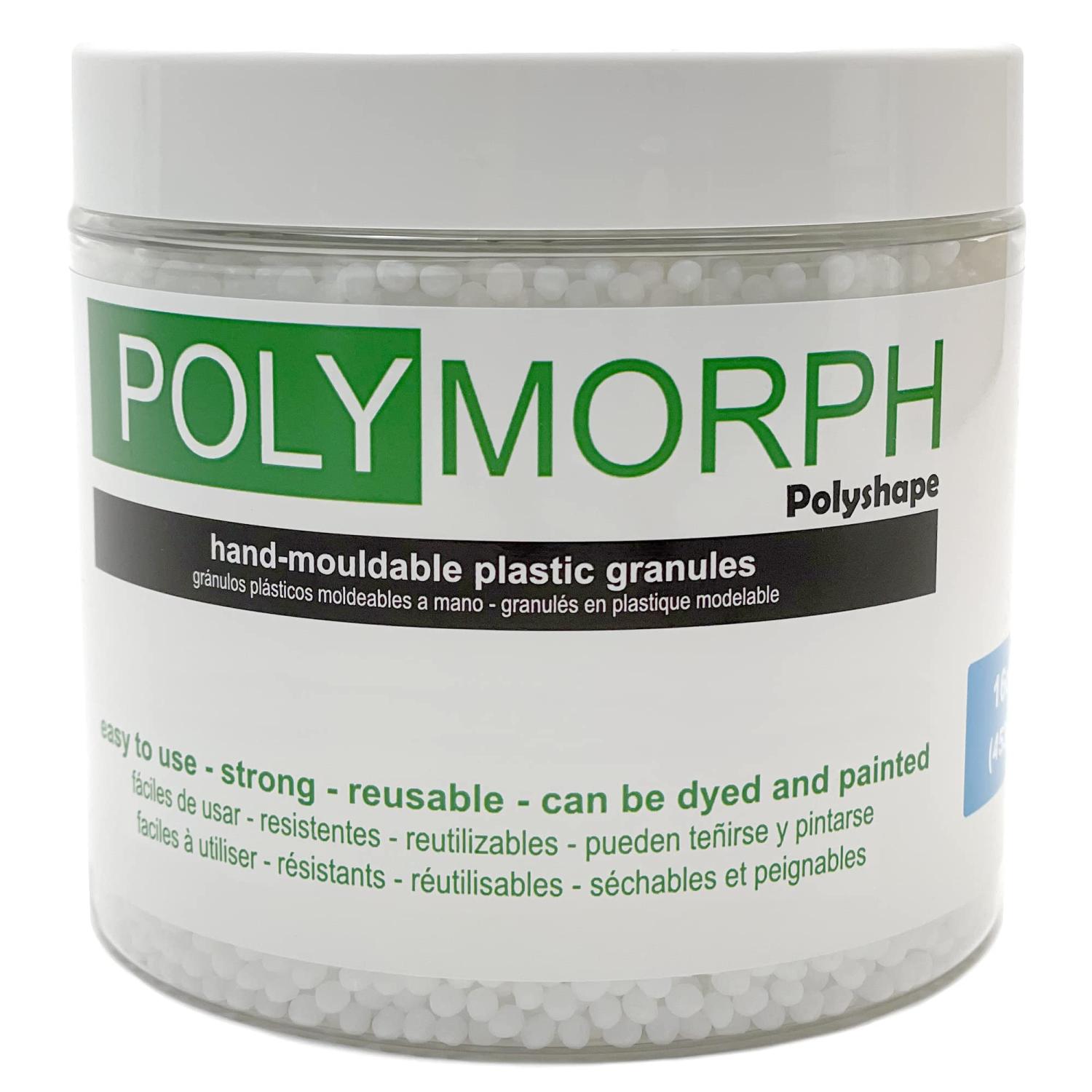 Polyshape Polymorph Hand moldable Plastic 16oz tub plastimake