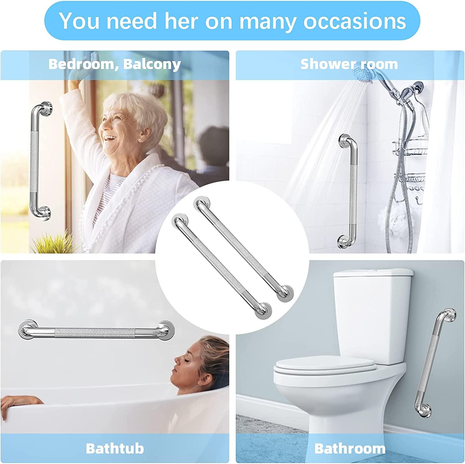 Grab Bars for Bathroom 2Pack 16'' Grab Bars for Bathtubs and