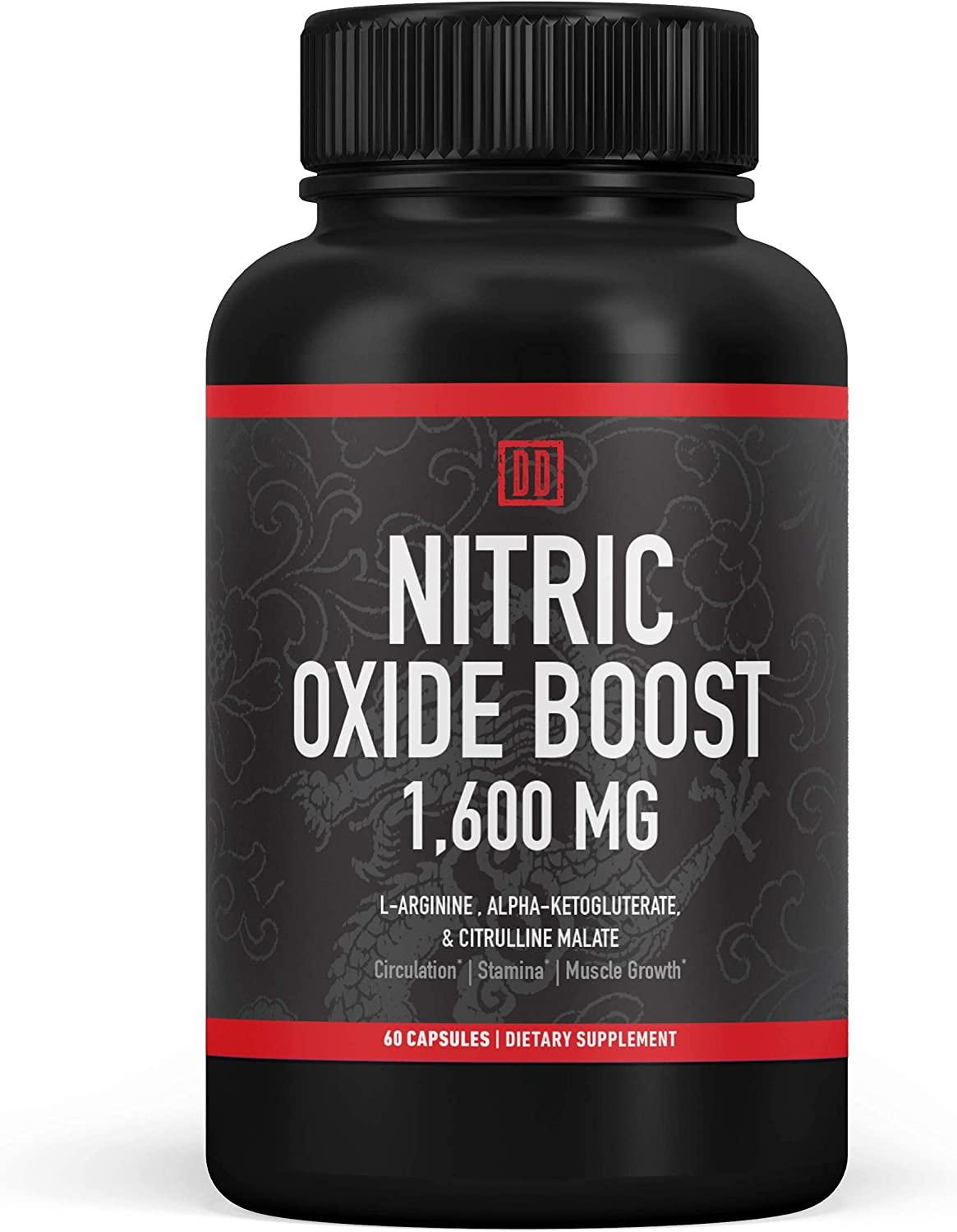 Nitric Oxide Booster Supplement, 1600mg Extra Strength LArginine