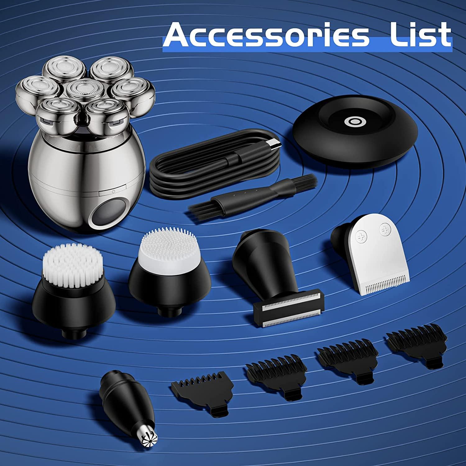 5in1 Electric Head Shaver for Bald Men Rotary Design Head Shavers