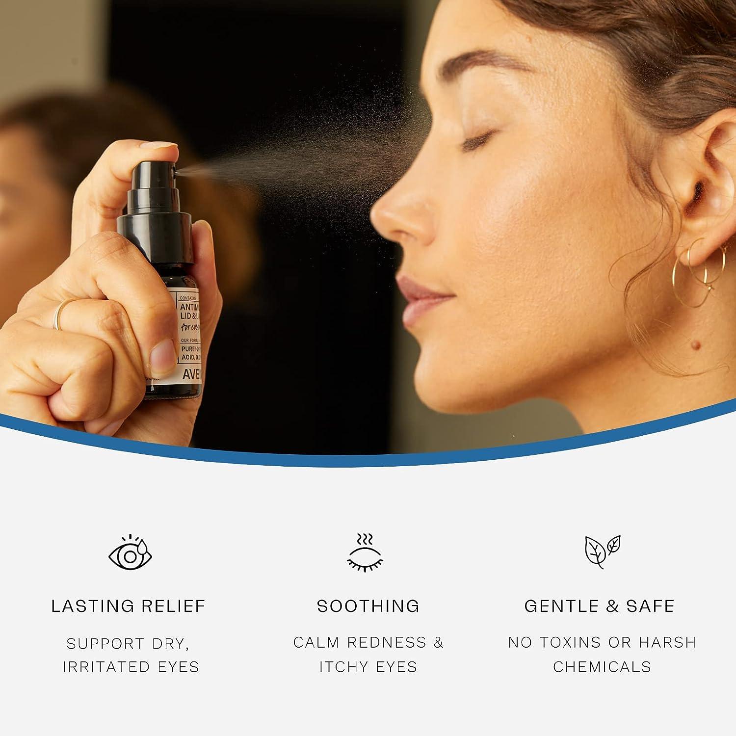 Avenova Eyelid and Lash Cleanser Spray with NovaWipes, Contains Pure Hypochlorous Acid to Give