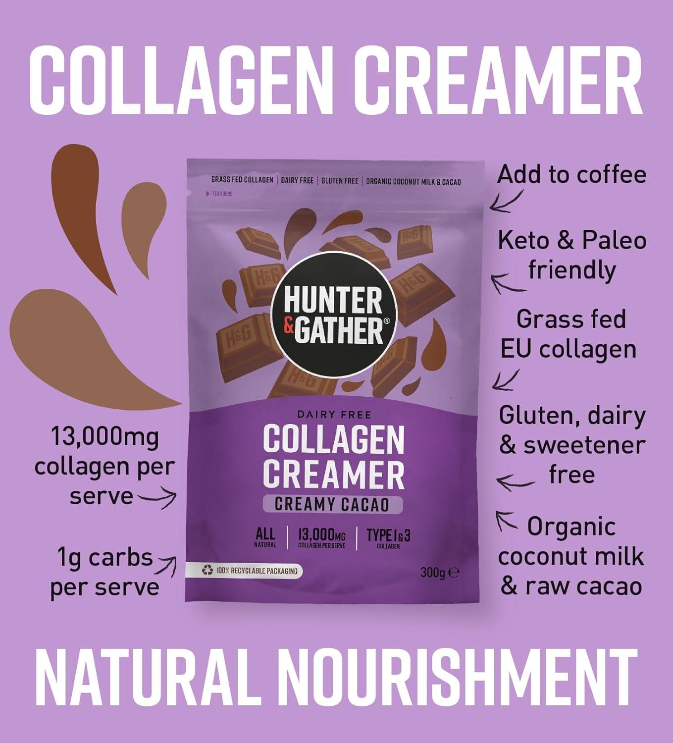 Hunter & Gather Collagen Creamer for Coffee I Creamy Cacao I 300g I