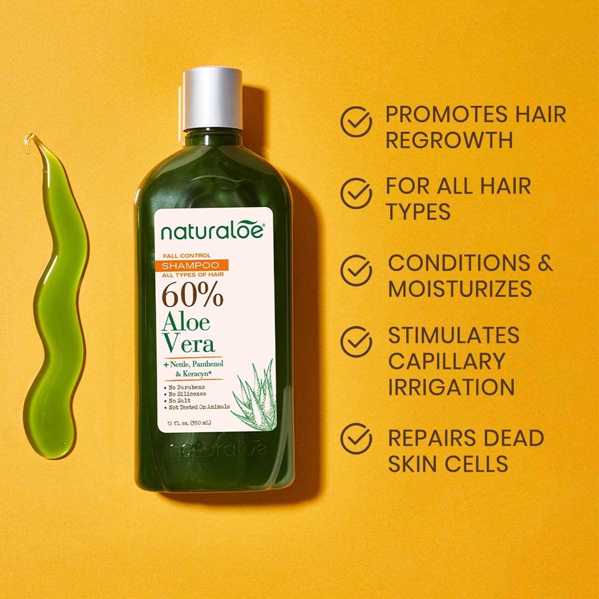 Hair Fall Control Shampoo - 100% Vegan Aloe Vera Infused Eco-Friendly &  Cruelty-Free | No Parabens or Silicones - 12 fl oz | Buy Now with Express  International Delivery | GoSupps.com