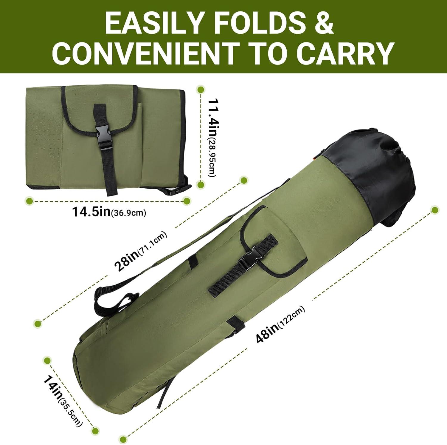 FOUUAAOOU Fishing Rod Bag Fishing Rod Case Bag with Durable Folding Oxford  Fabric Portable Fishing Bag