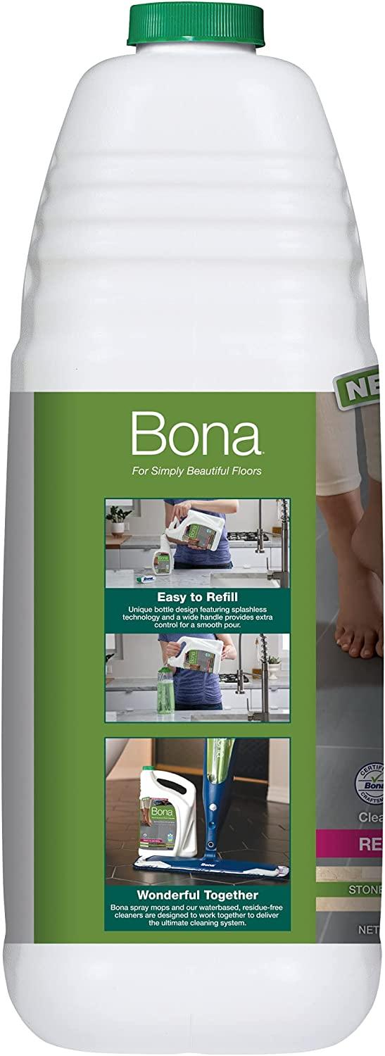 Bona Multi-Surface Floor Cleaner Refill, for Stone Tile Laminate and LVT/LVP,  64 fl oz 