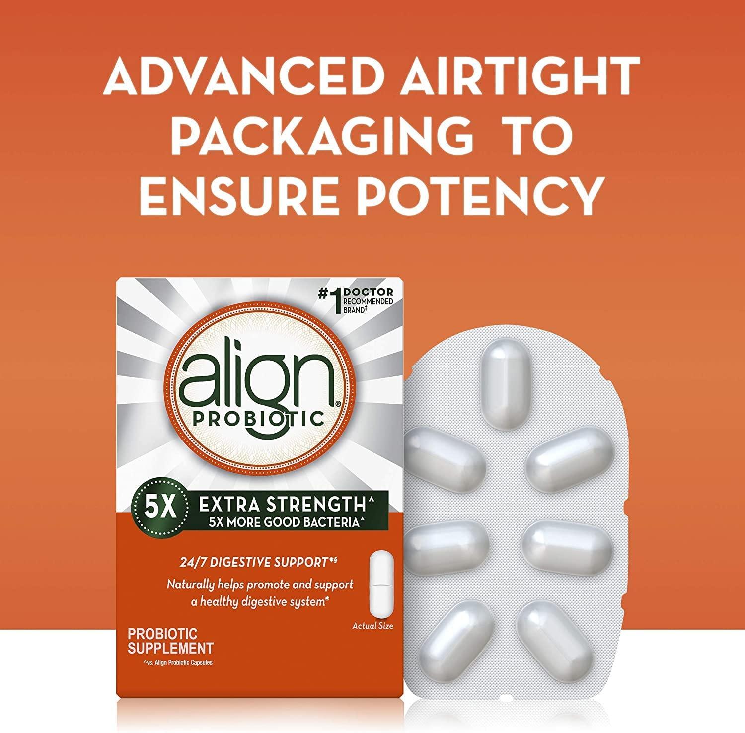 Align Probiotic Extra Strength 1 Doctor for Men and Women, 5X More Good Bacteria