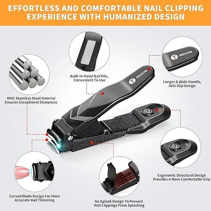 Amazon.com : BEZOX Nail Clipper, 3PCS Set Fingernail Clippers – 2 Curved  Blades and 1 Slant Cutting Edge Toenail Cutter Nail Trimmer : Beauty &  Personal Care