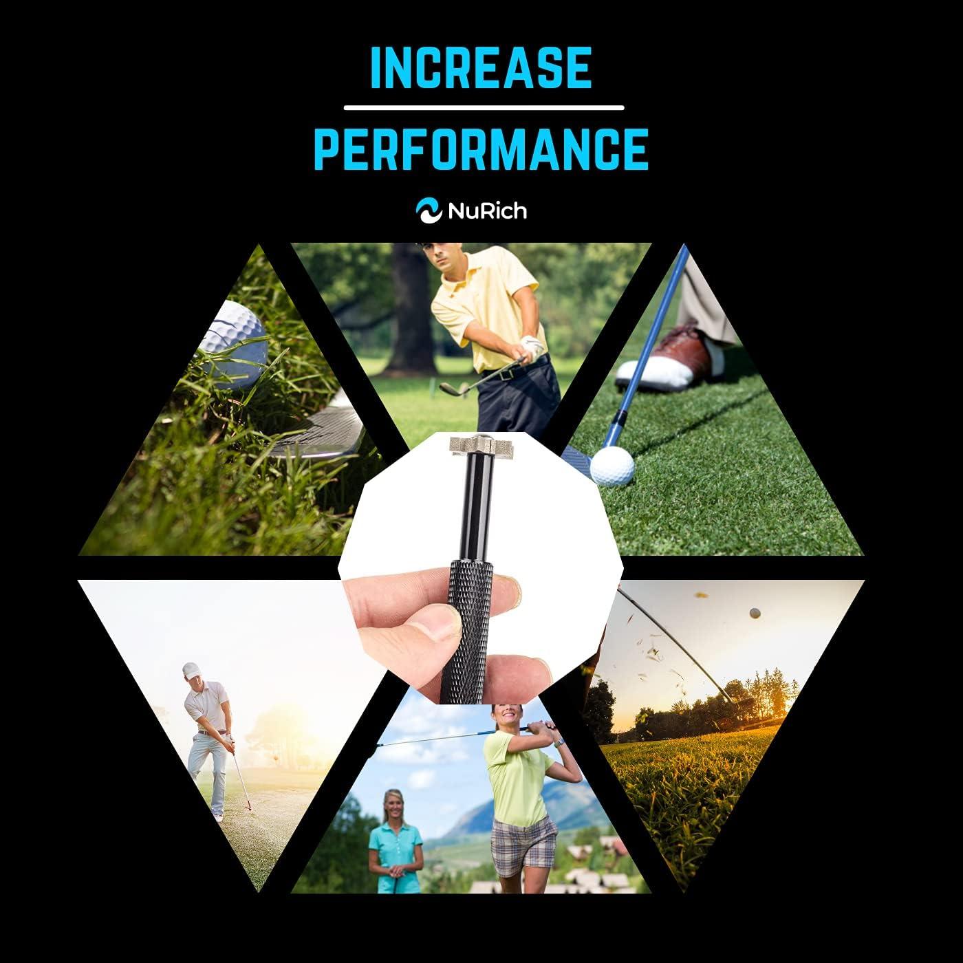 NuRich Golf Club Groove Sharpener Golf Accessory Tool Made for Re