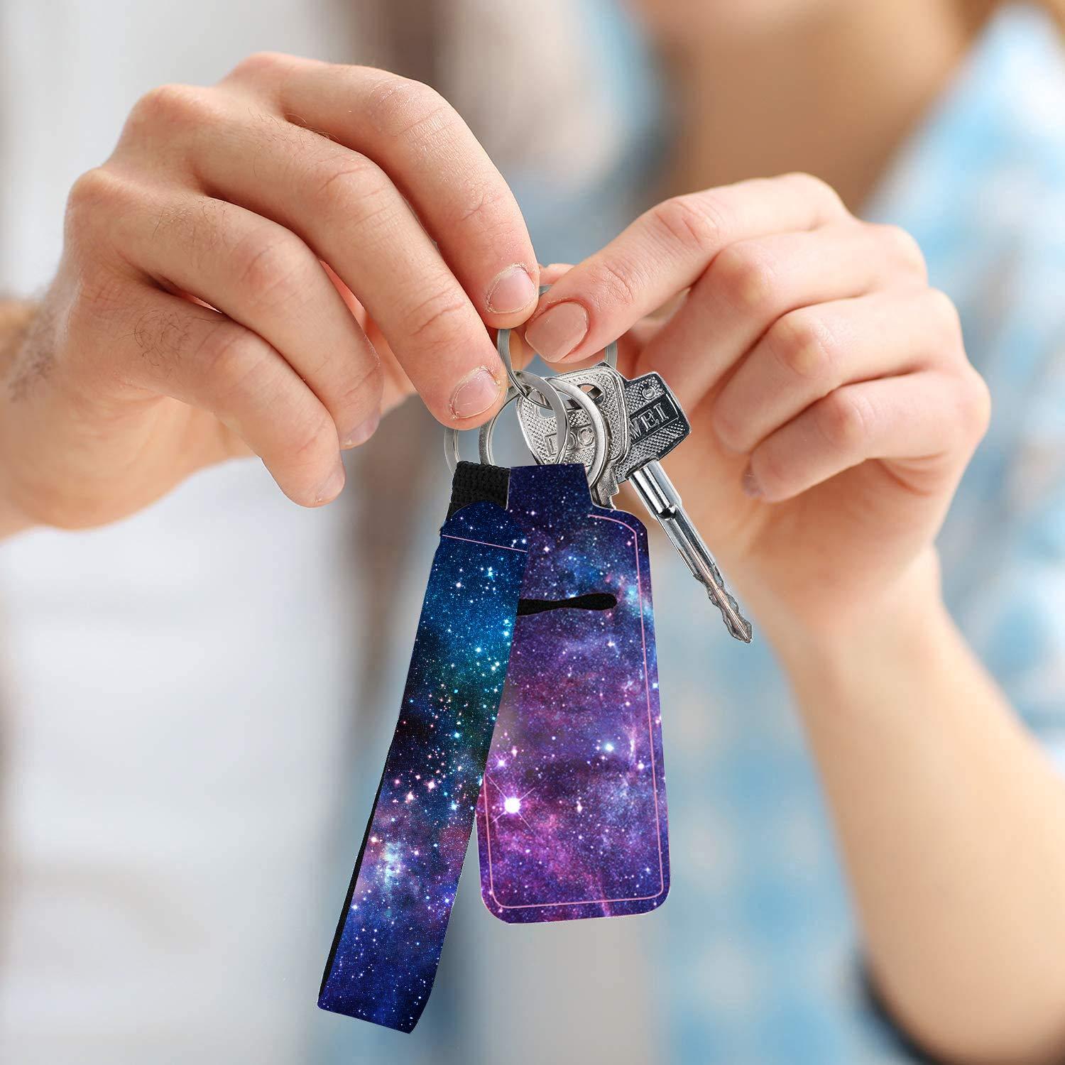 10 Pack Chapstick Holder Keychain Lip Balm Keyring Lanyard Set