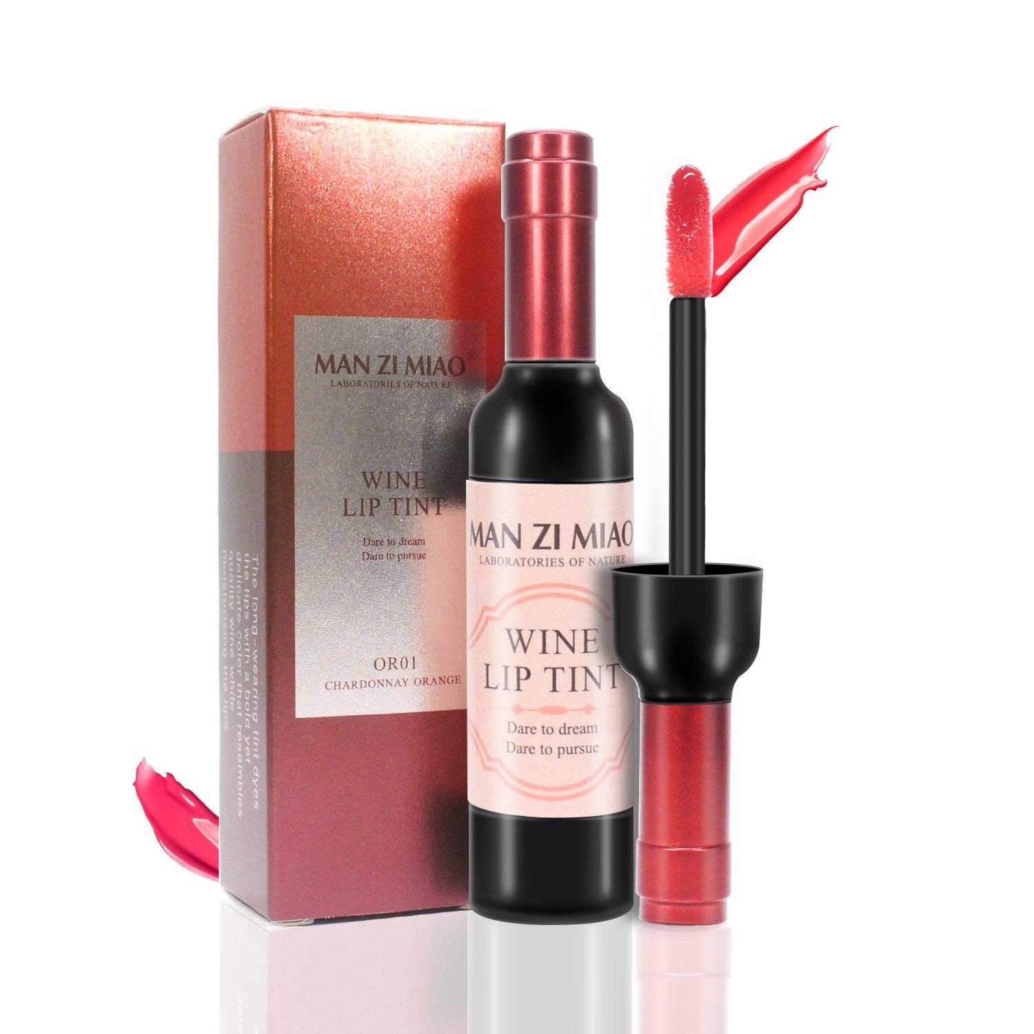 6 Colors Wine Lip Tint Set, Matte Lip Stain Long Lasting Waterproof