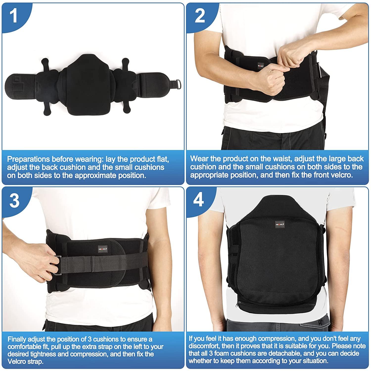NEENCA Medical LSO Back Brace for Pain Relief XLarge Size