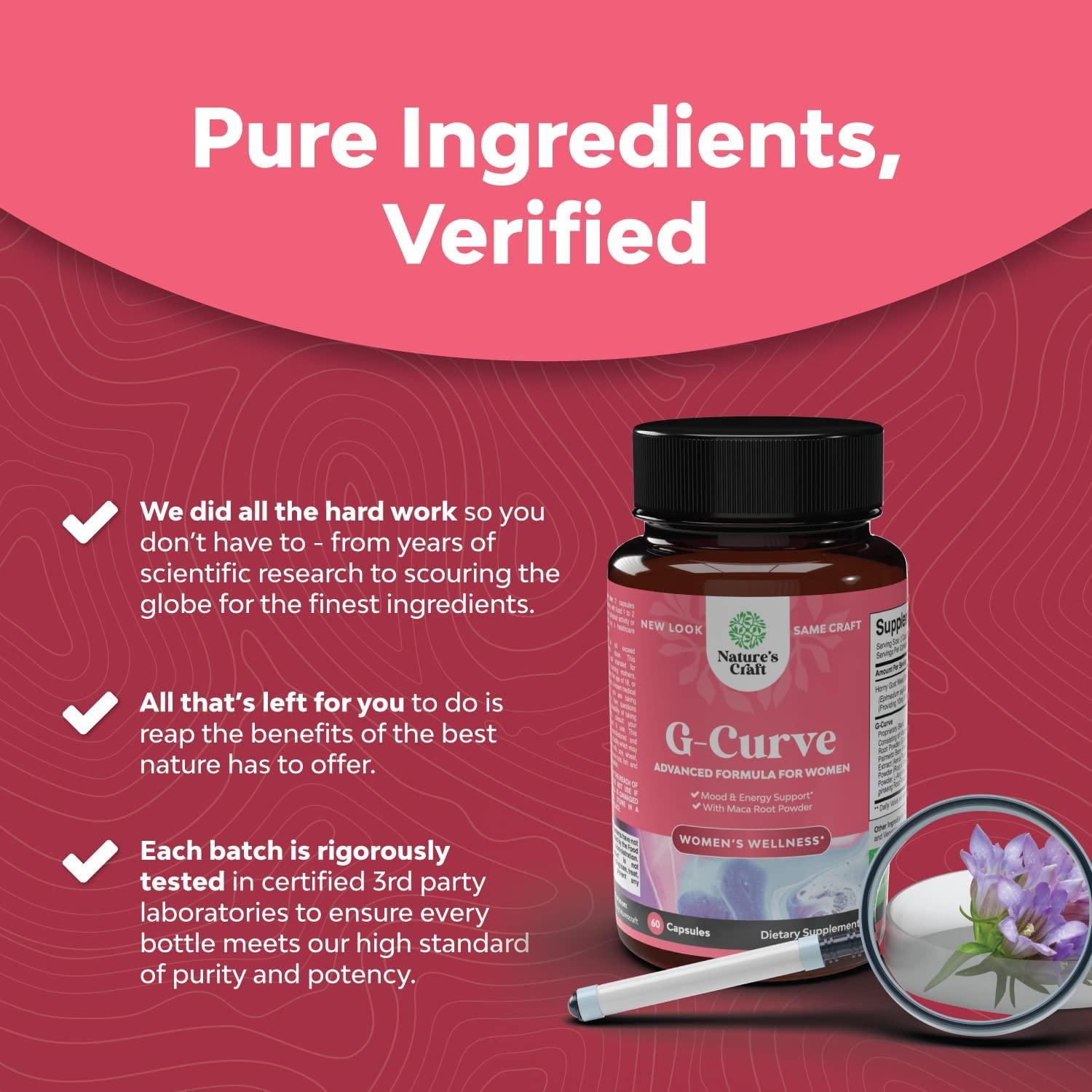 Natures Craft GCurve Advanced Women Support Herbal Capsules 60 Count