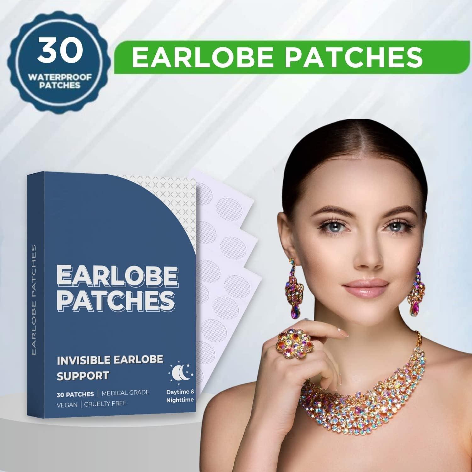 Ear Lobe Support Patches Earlobes: Invisible Waterproof Stickers for Heavy  Earrings Earring Lift Patches for Long