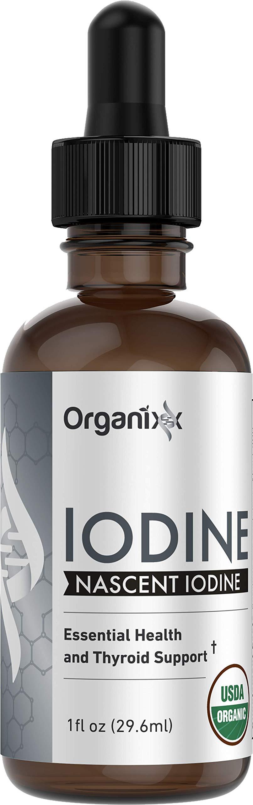 Organixx Iodine Pure Liquid Iodine Supplement 1 fl. oz. Support Healthy Thyroid Function