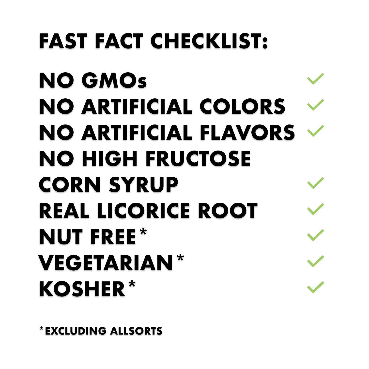 Soft Eating Black Licorice (8Pack) RJ's Licorice (8) 7.05oz Bags NONGMO, NO HFCS, Vegan