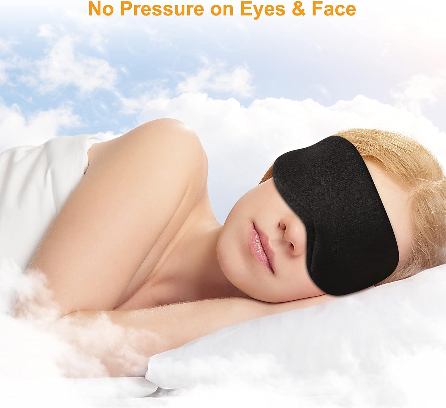 3d Contoured Sleep Mask, Eye Mask, Gritin Light-blackout Design Eye  Zero-pressure 3d Sleeping Mask, Ultra Soft Comfortable Eye Blinder With  Adjustab